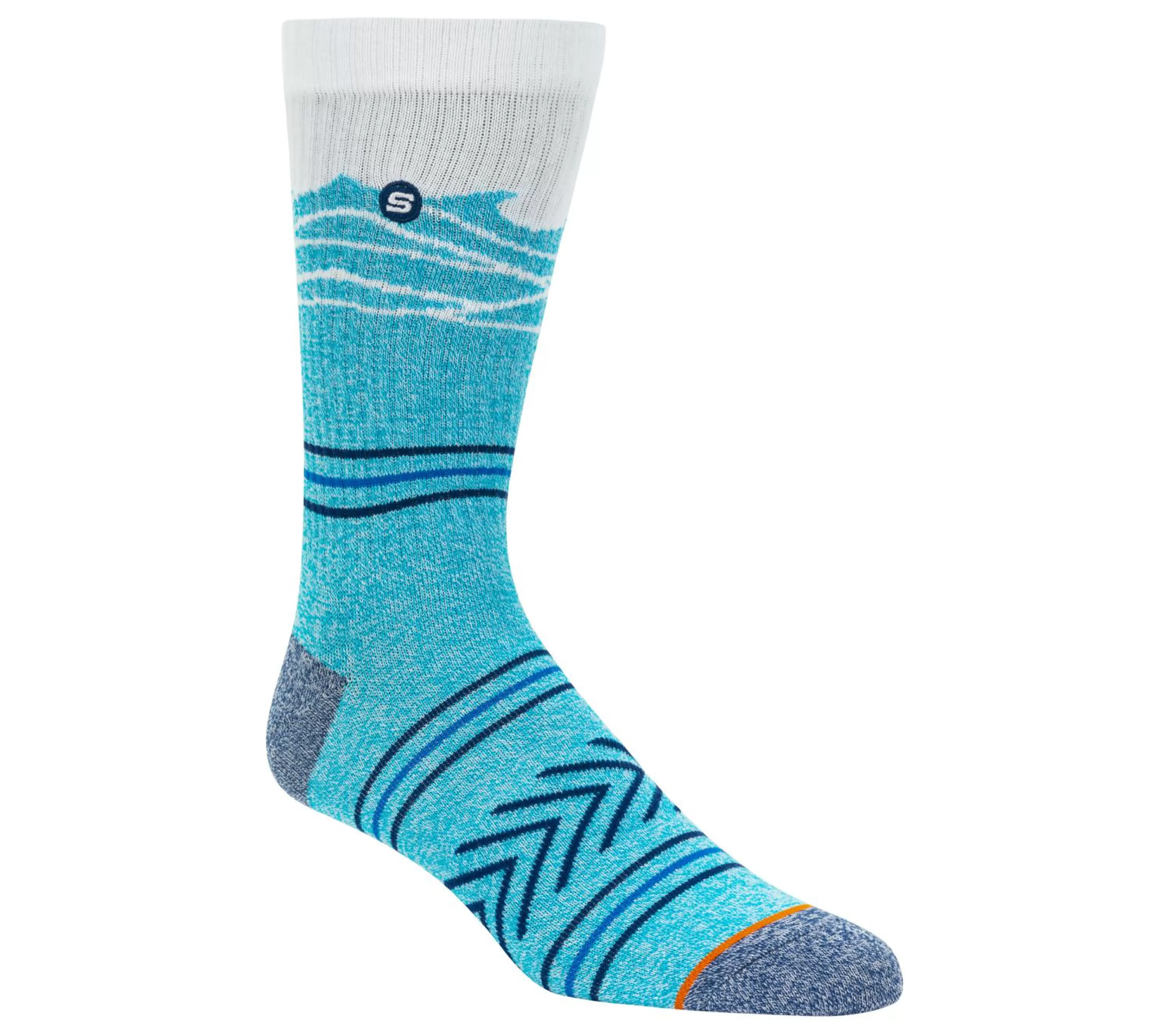 SKECHERS Sokken | Accessoires^1 Pack Beach Waves Crew Sock BLAUW