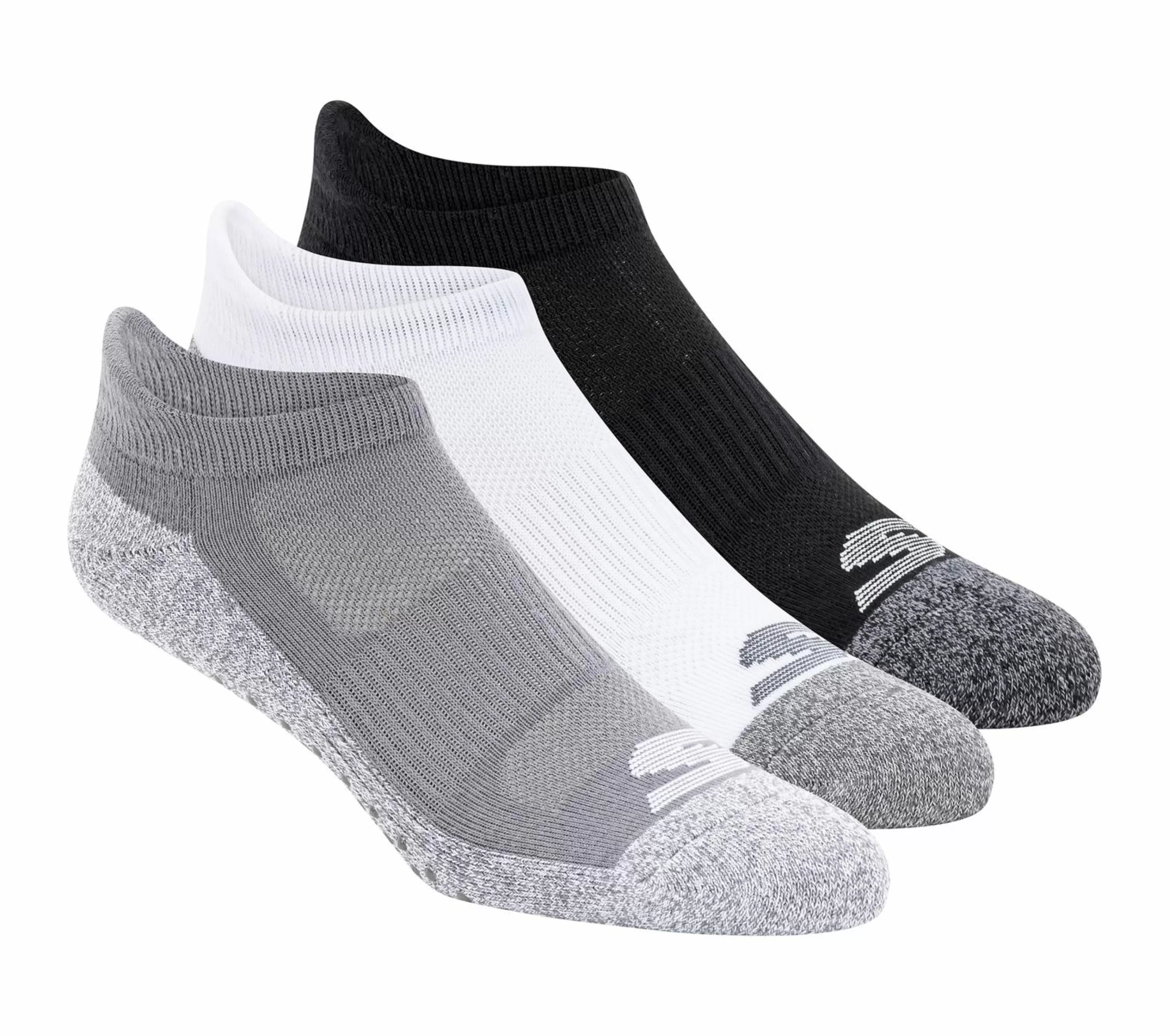 SKECHERS Accessoires^3 Pack Low Cut Grip Socks GRIJS