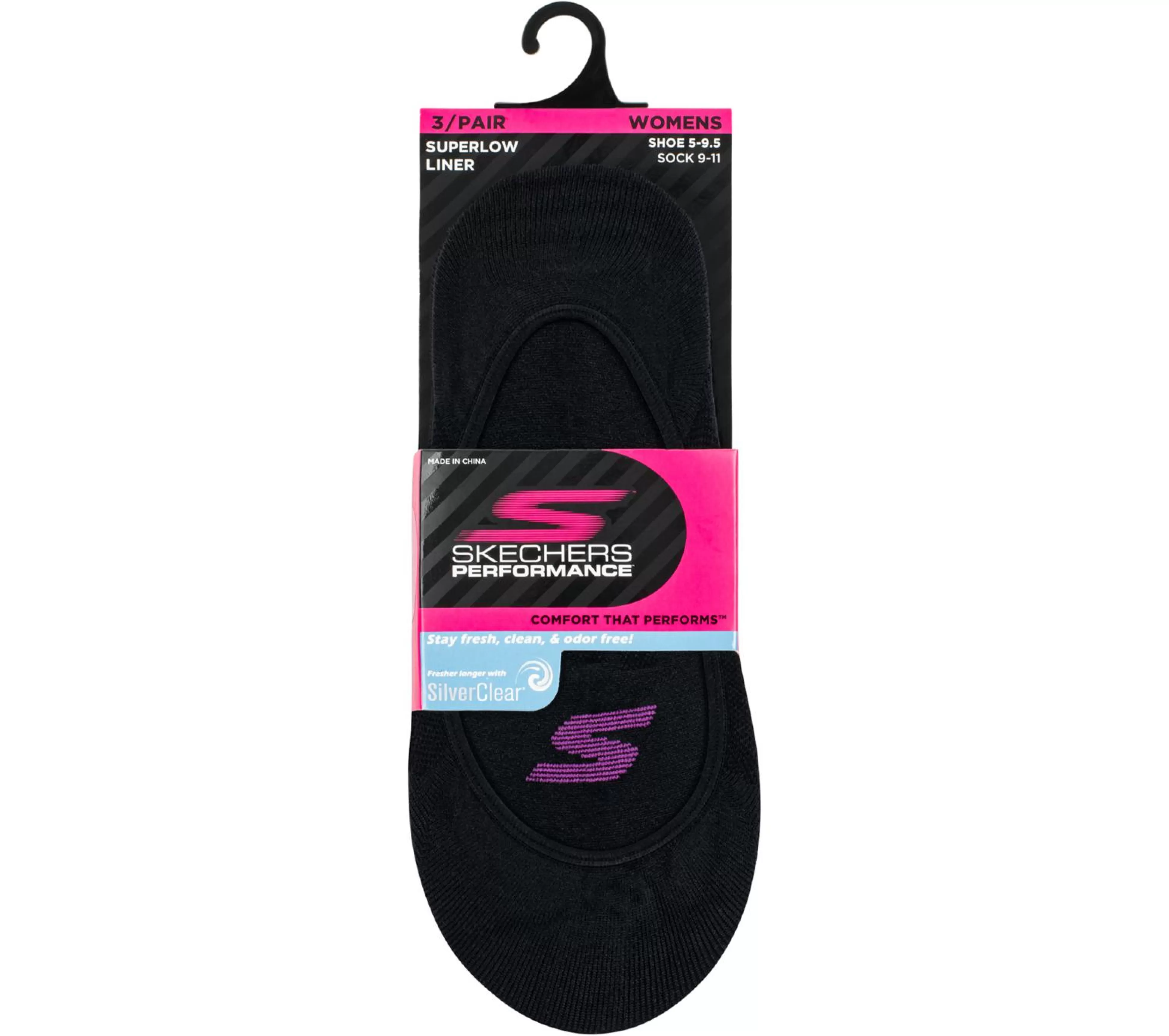 SKECHERS Accessoires | Sokken^3 Pack Sport Mesh No Show Liner Socks ZWART