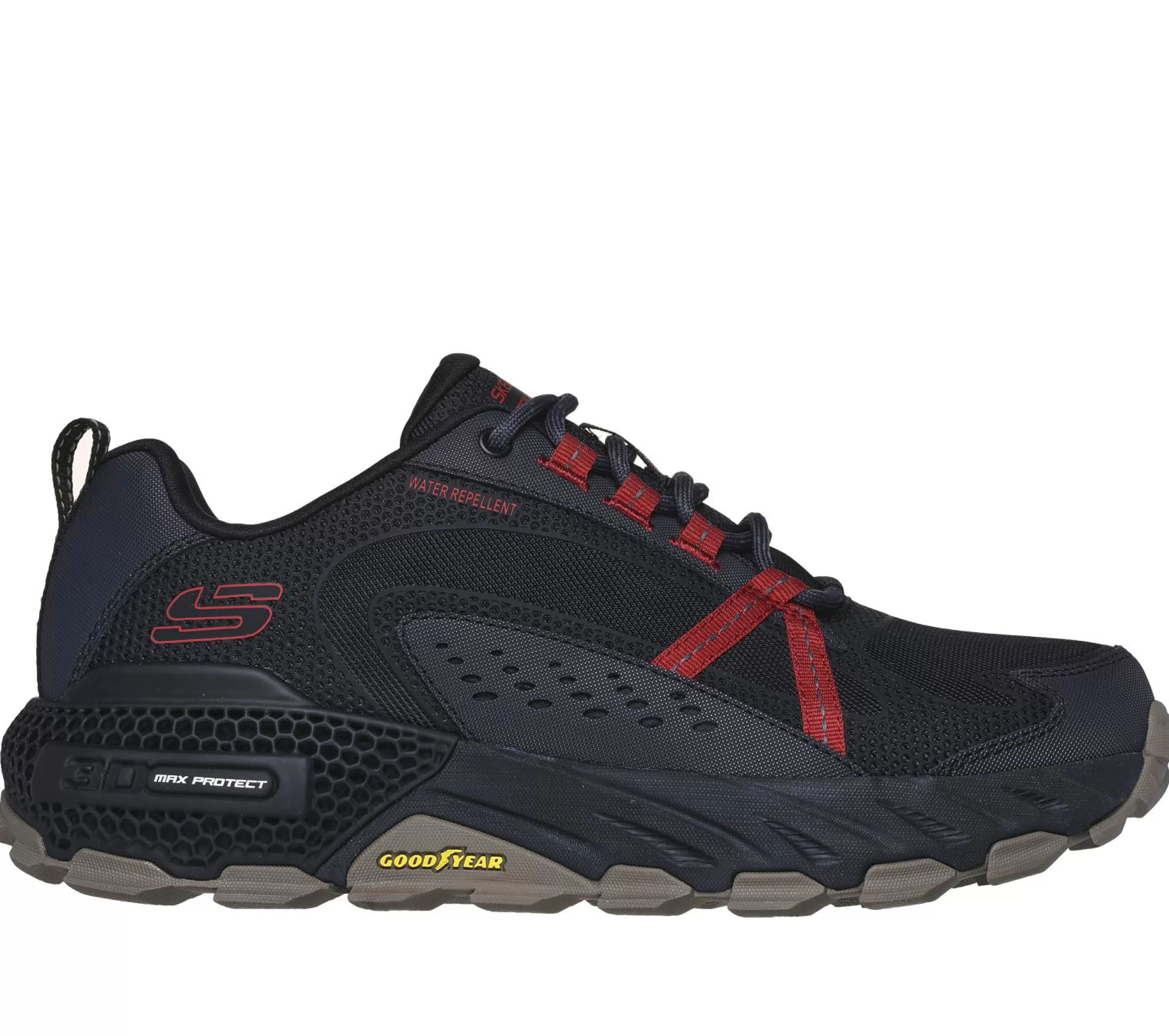 SKECHERS Veterschoenen | Sportieve Sneakers^3D Max Protect ZWART / ROOD