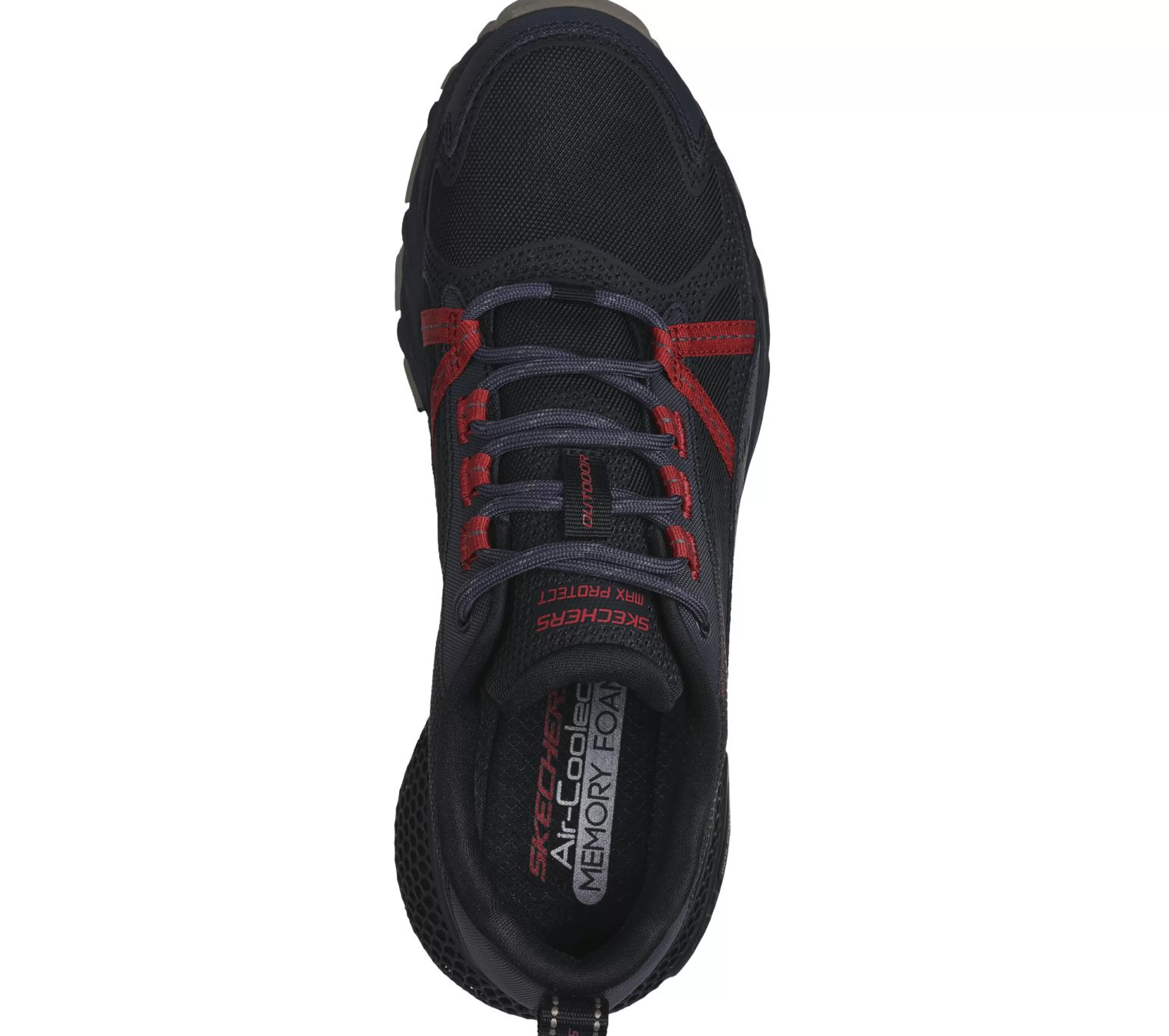 SKECHERS Veterschoenen | Sportieve Sneakers^3D Max Protect ZWART / ROOD