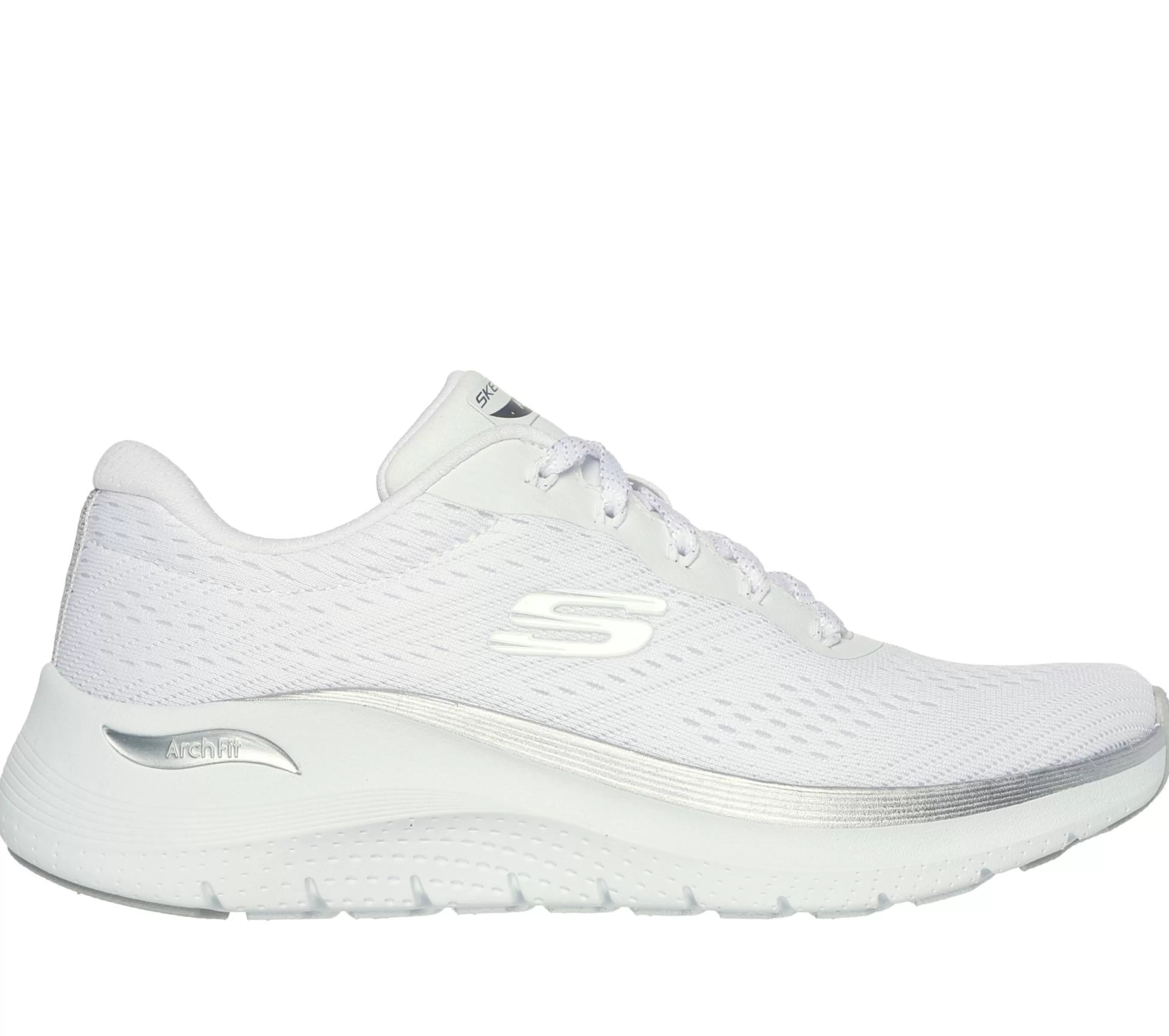 SKECHERS Veterschoenen | Sportieve Sneakers^Arch Fit 2.0 - Glow The Distance WIT / ZILVER