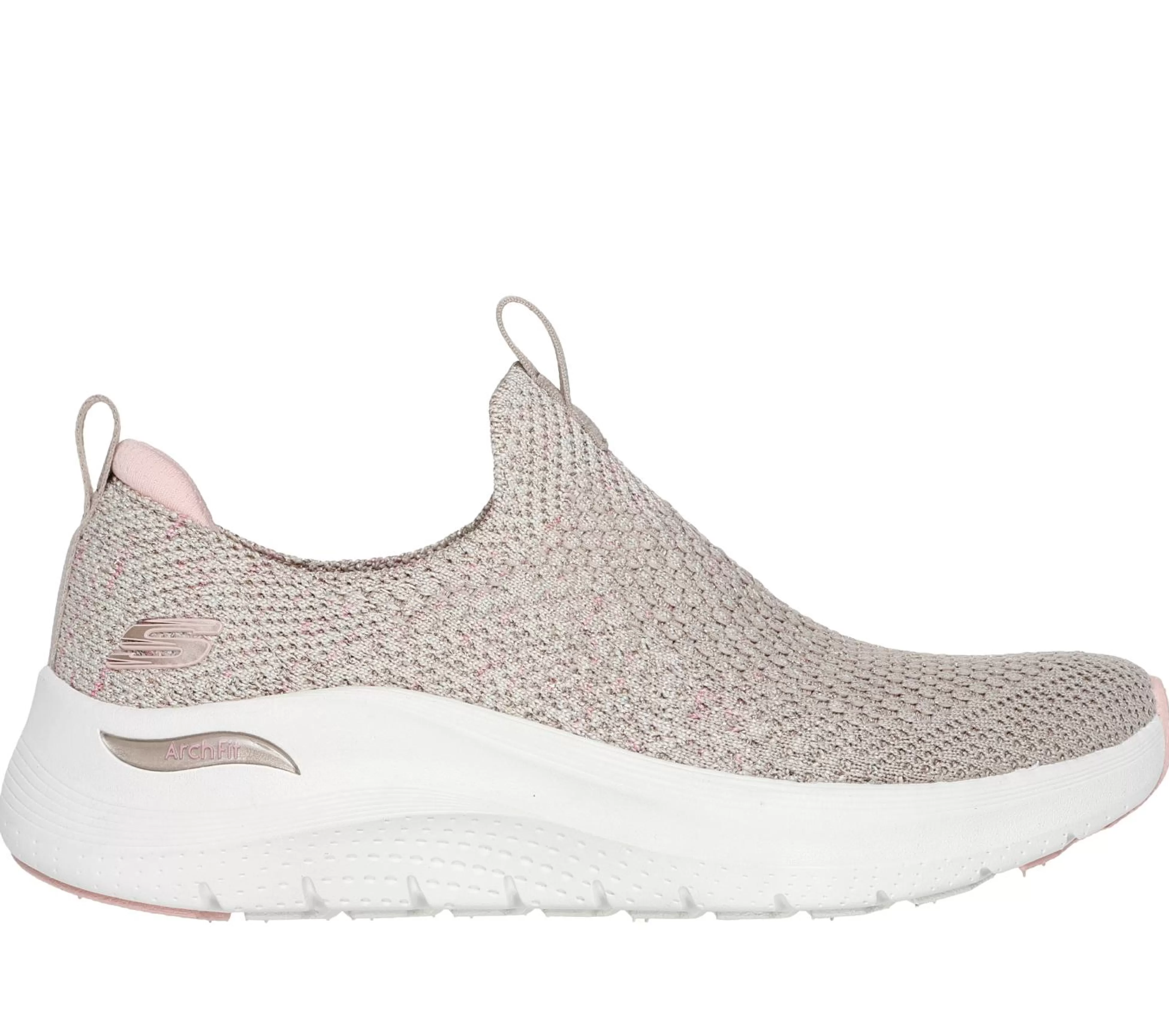 SKECHERS Instappers | Sportieve Sneakers^Arch Fit 2.0 - Sheer Shimmer TAUPE / ROZE