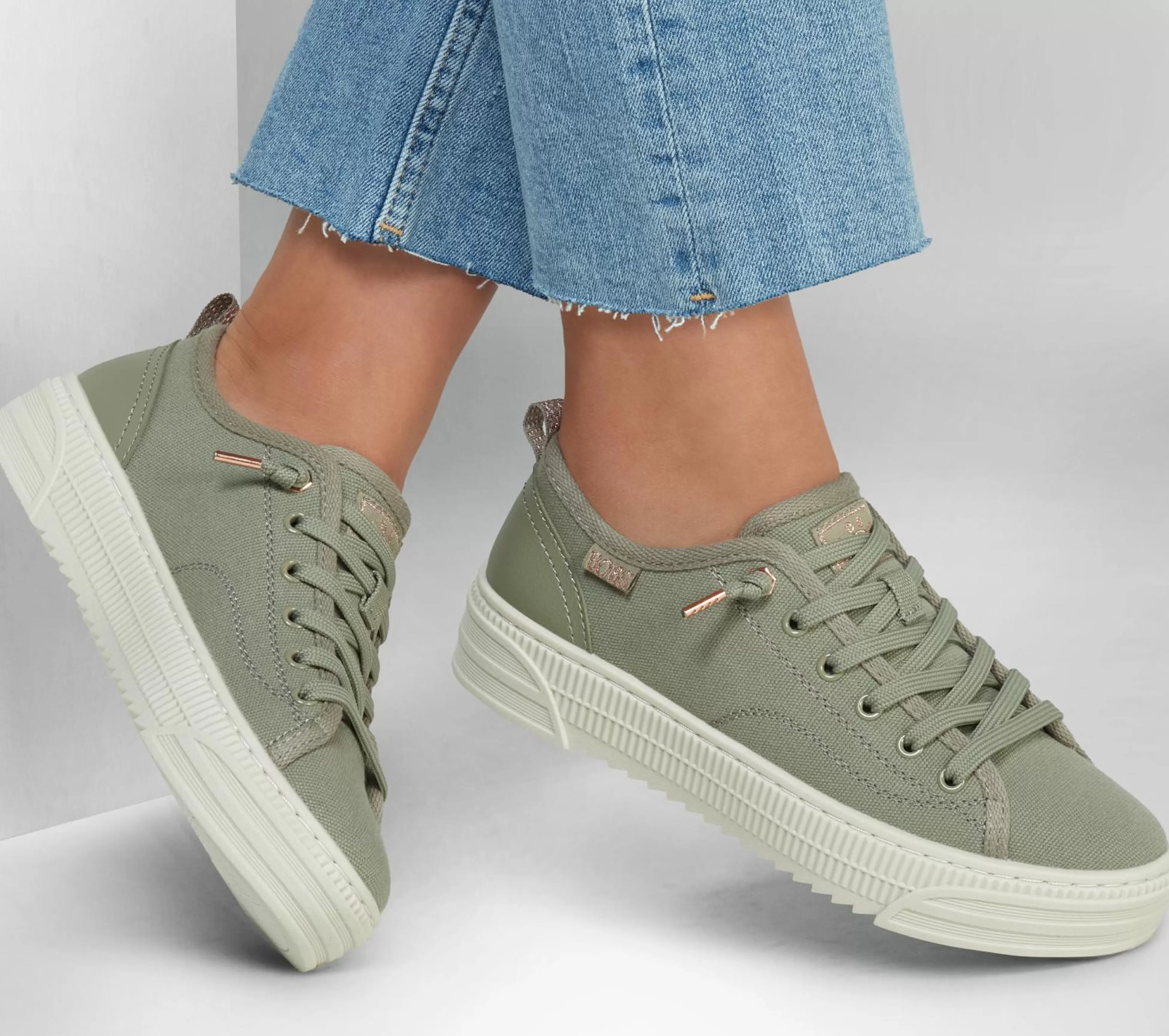 SKECHERS Canvas Schoenen | Veterschoenen^BOBS Copa OLIJF