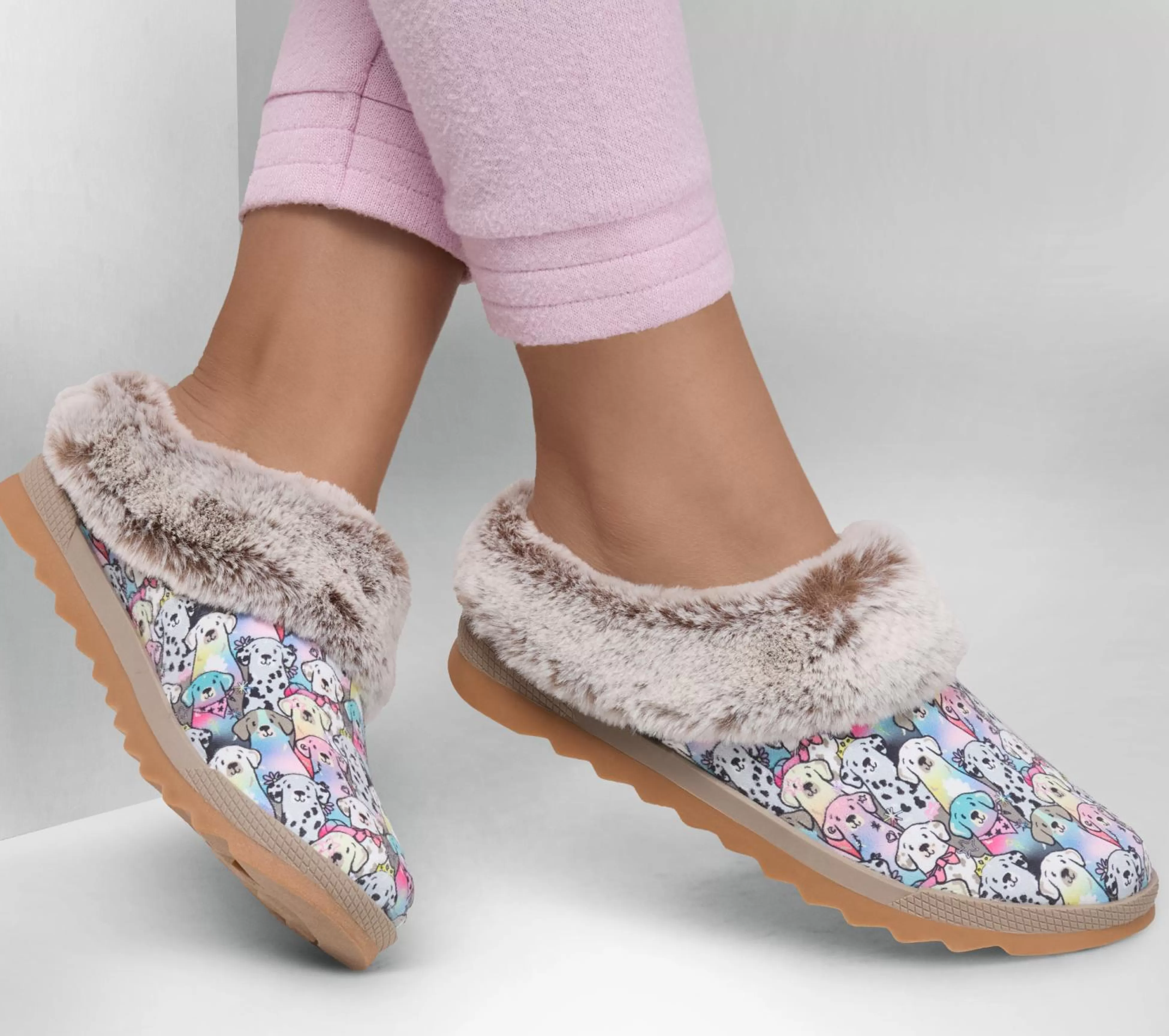 SKECHERS Pantoffels^BOBS Cozy Chill - Cozy Spot TAUPE / MULTI