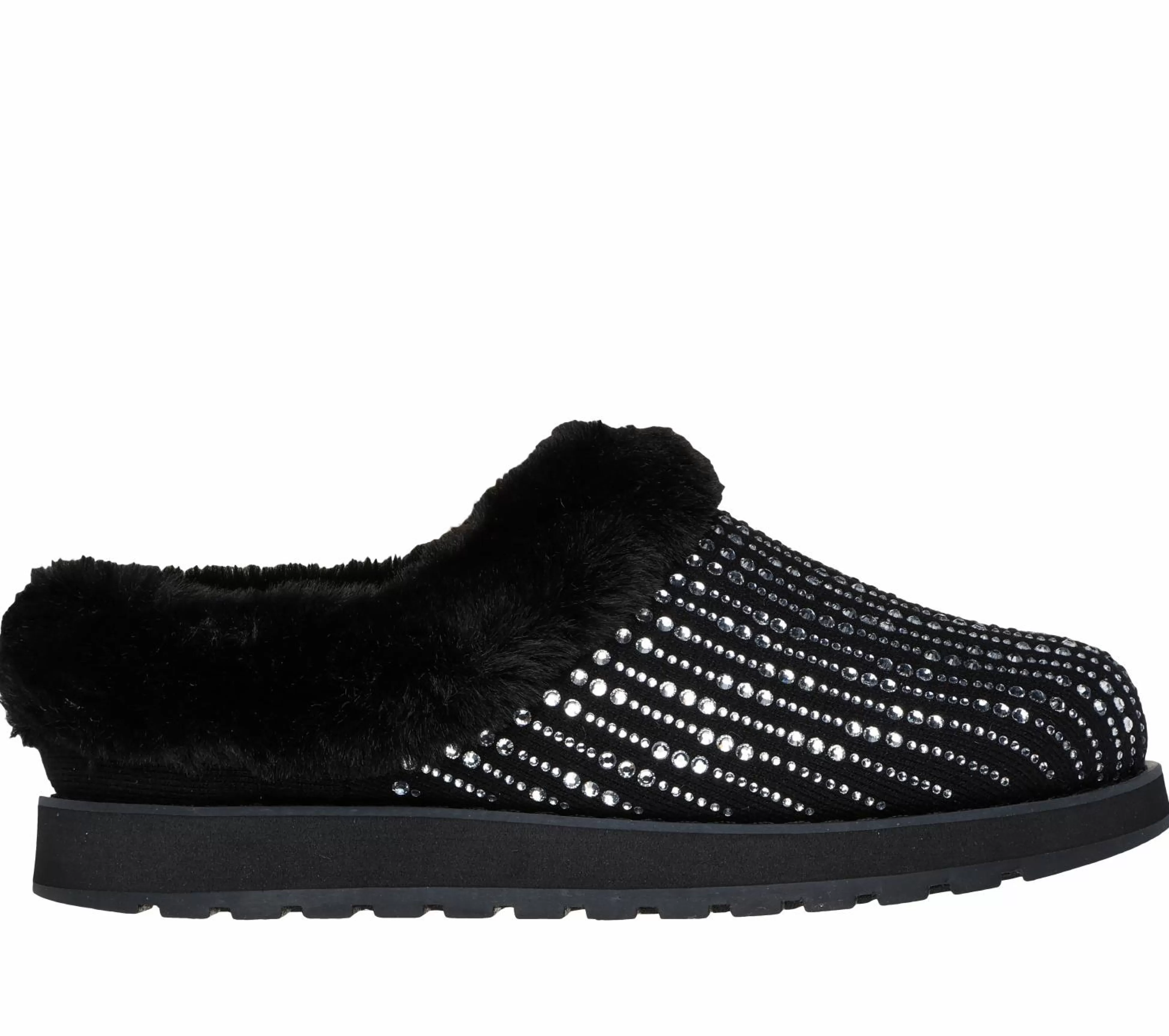 SKECHERS Pantoffels^BOBS Keepsakes - Fully Frosted ZWART