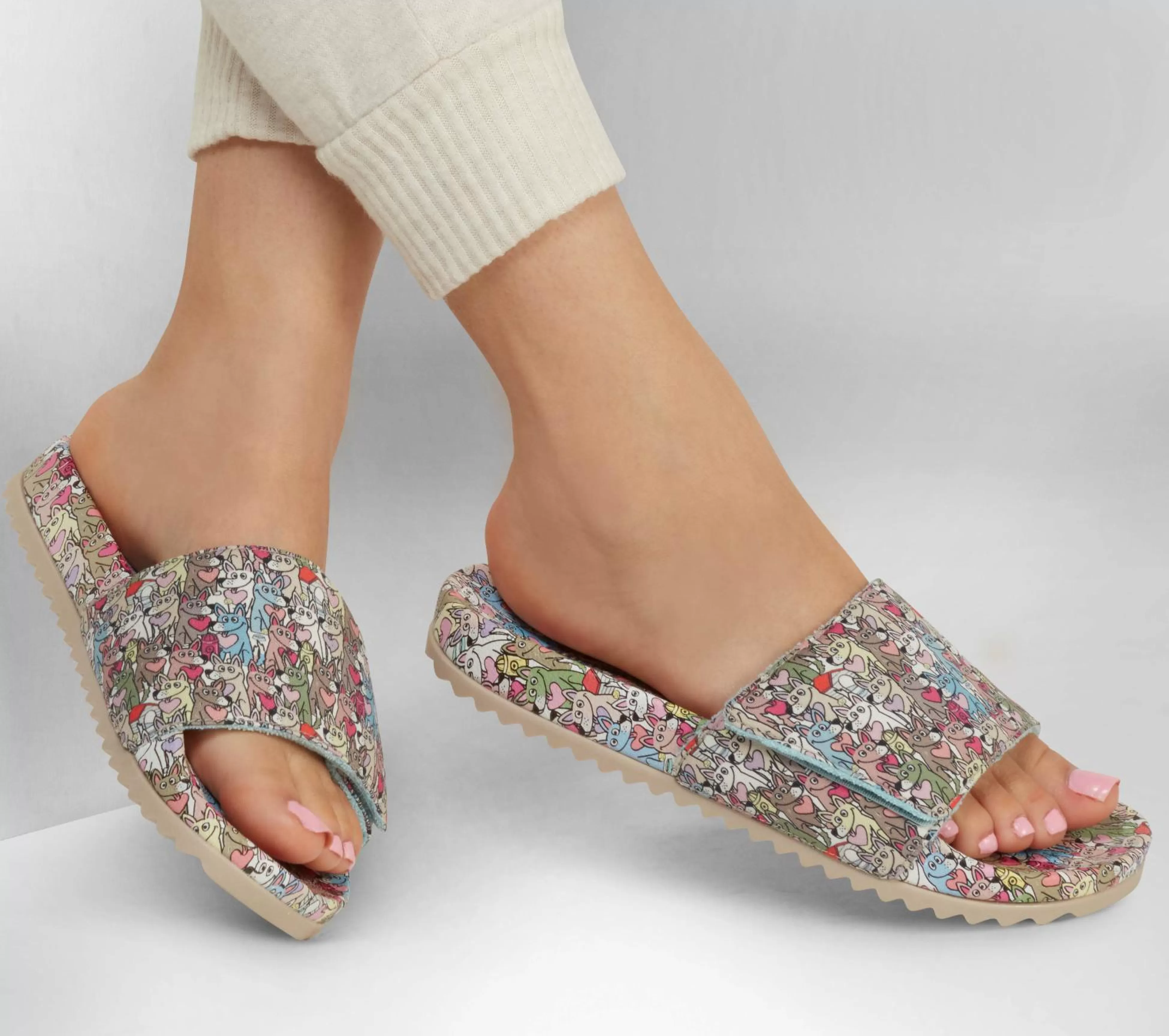 SKECHERS Sandalen^BOBS Pop-Ups 2 - Spring Crush TAUPE / MULTI