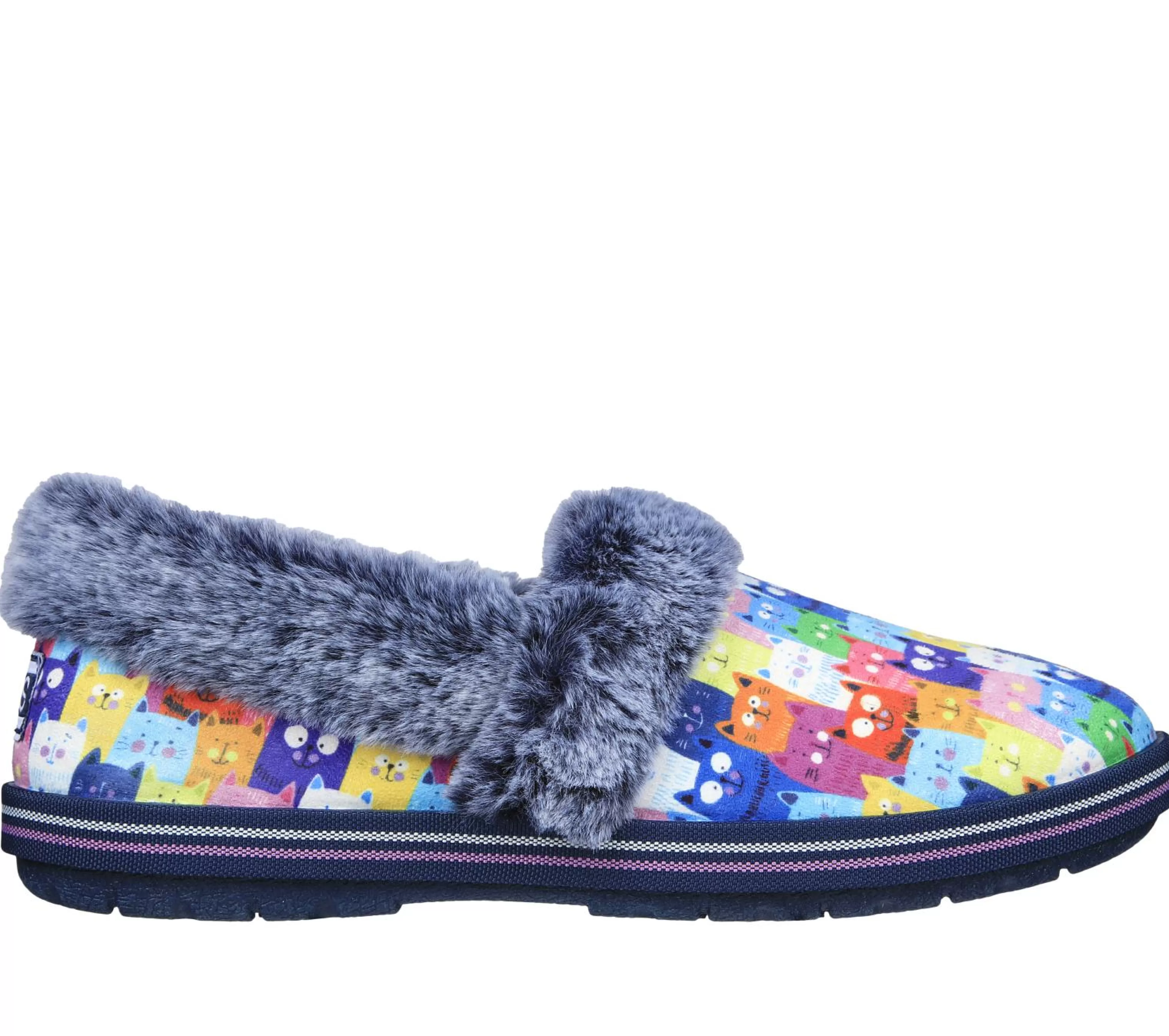 SKECHERS Pantoffels^BOBS Too Cozy - Rockstar Pawty MARINE / MULTI