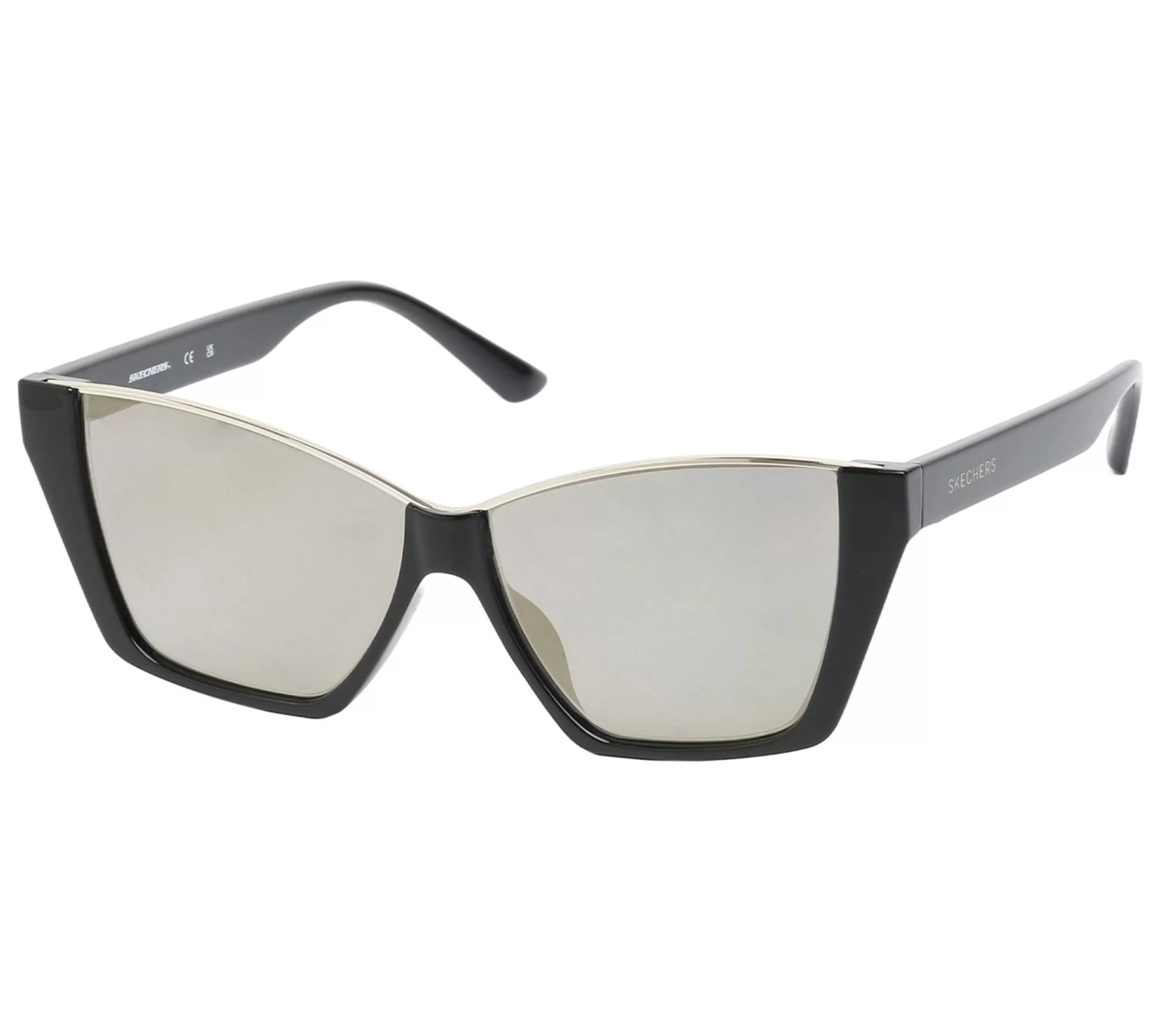 SKECHERS Zonnebrillen^Cat Eye Sunglasses ZWART / GOUD