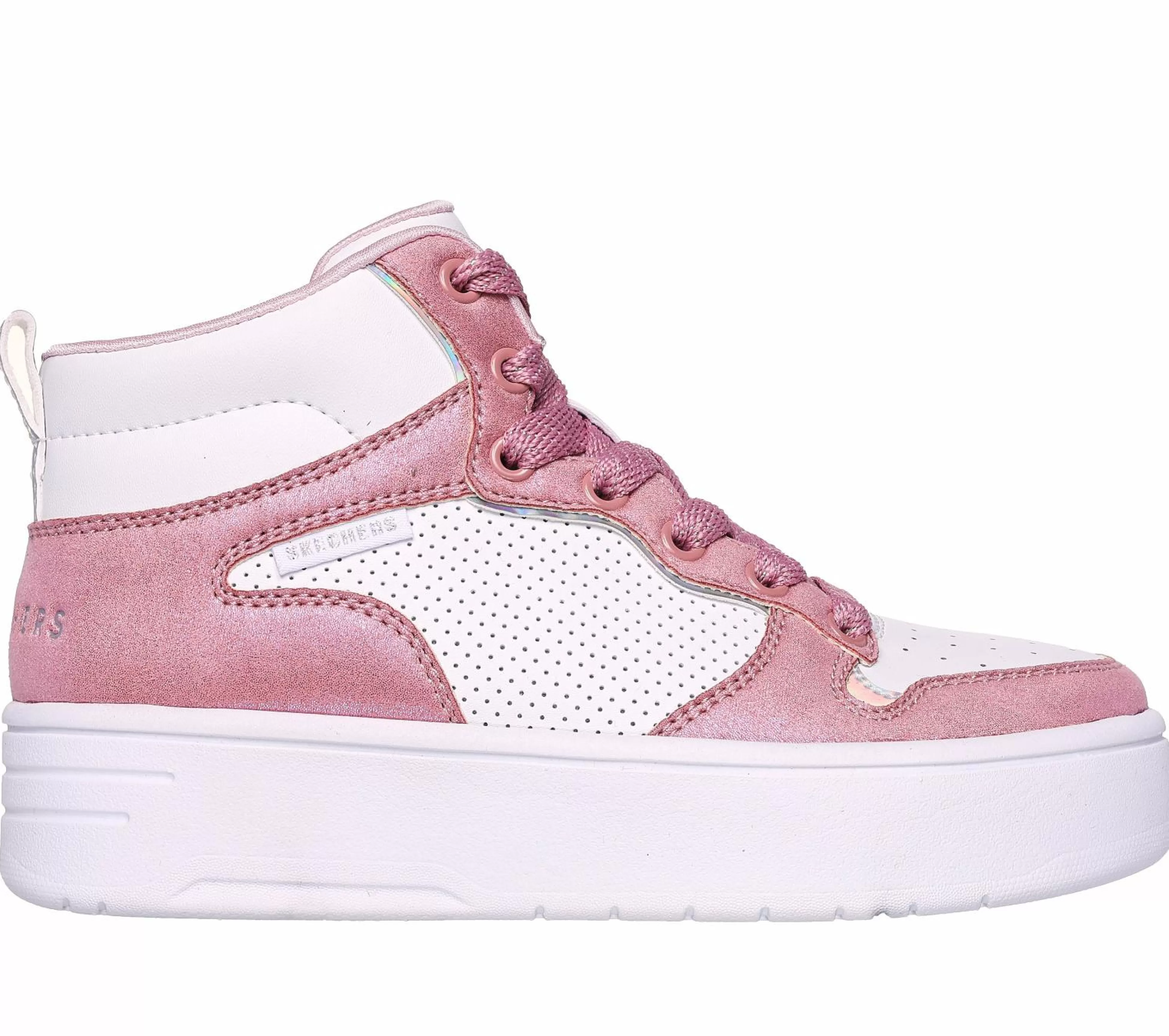 SKECHERS Veterschoenen | Sneakers^Court High - Shine Kicks WIT / ROZE