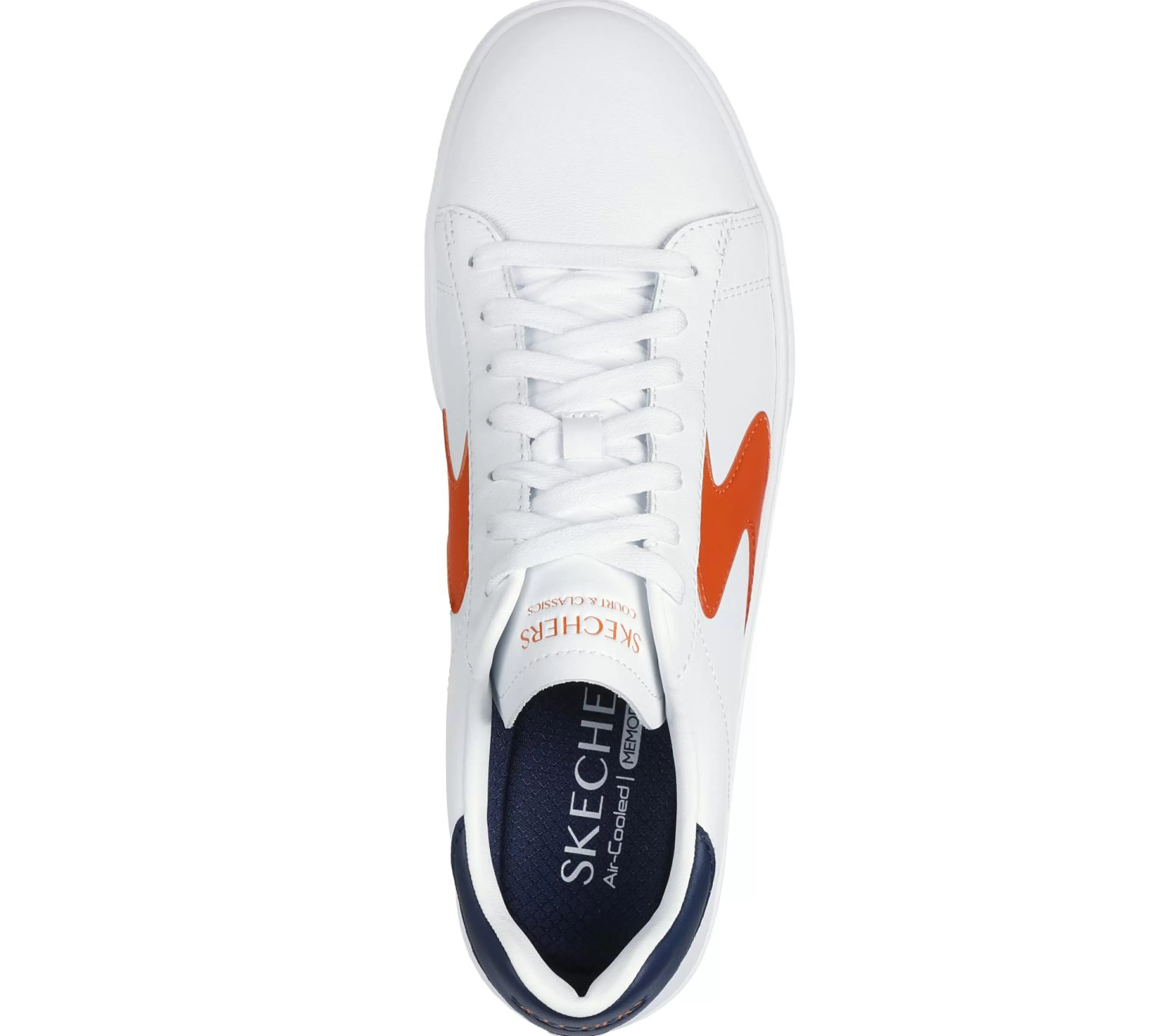 SKECHERS Veterschoenen | Casual Sneakers^Eden LX - Remembrance WIT / ORANJE