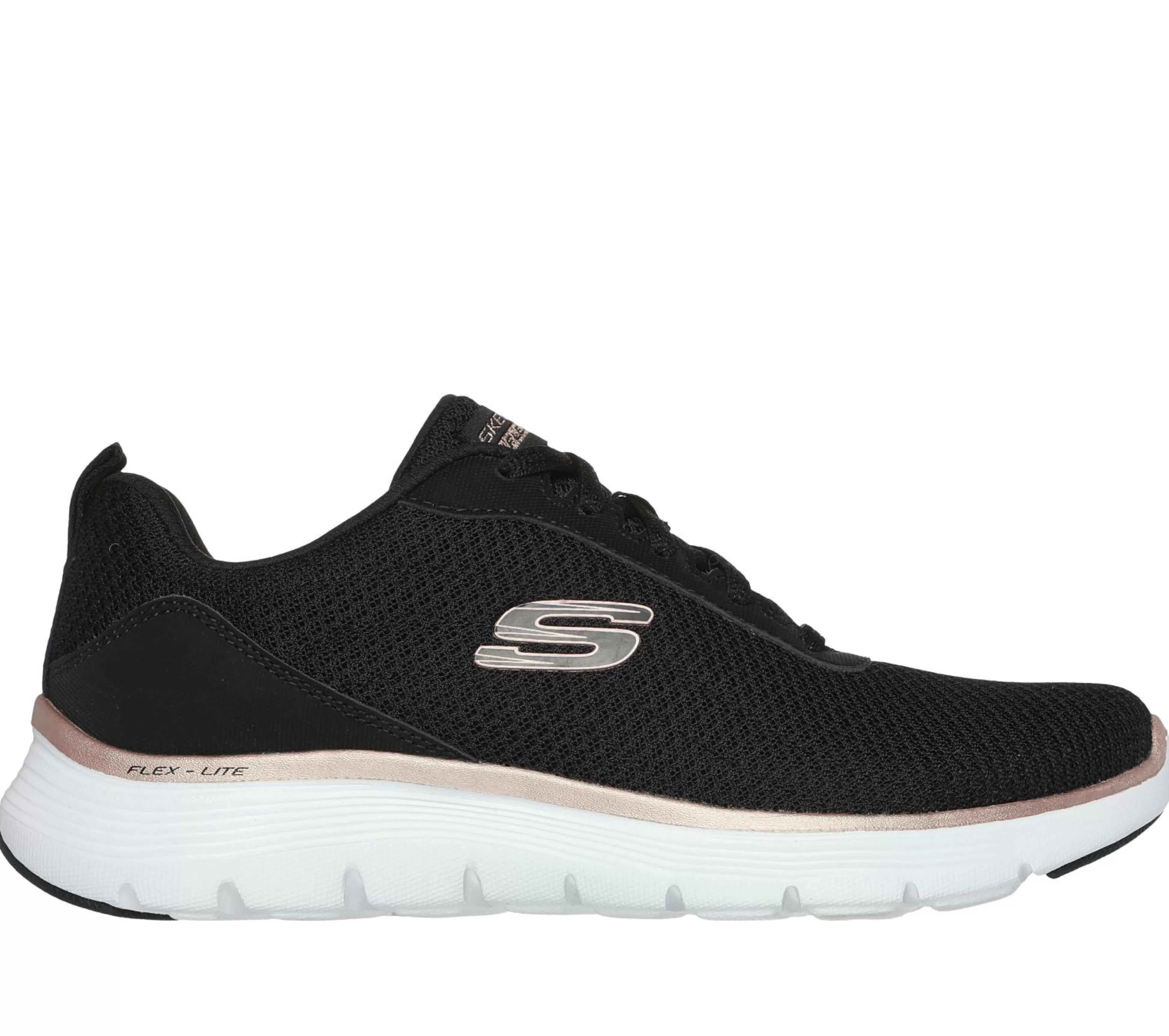 SKECHERS Veterschoenen | Sportieve Sneakers^Flex Appeal 5.0 - Uptake ZWART / ROOS GOUD