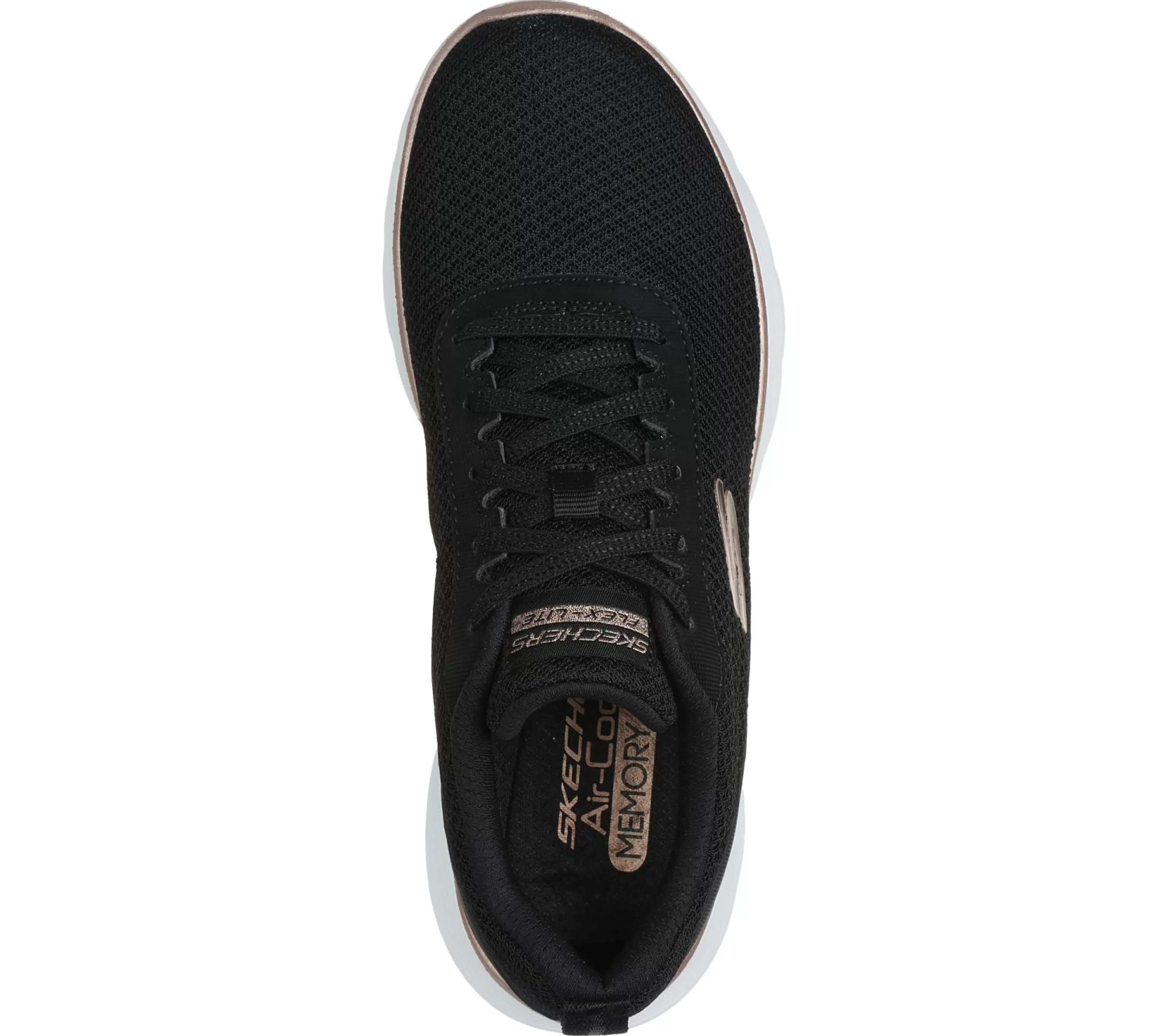 SKECHERS Veterschoenen | Sportieve Sneakers^Flex Appeal 5.0 - Uptake ZWART / ROOS GOUD