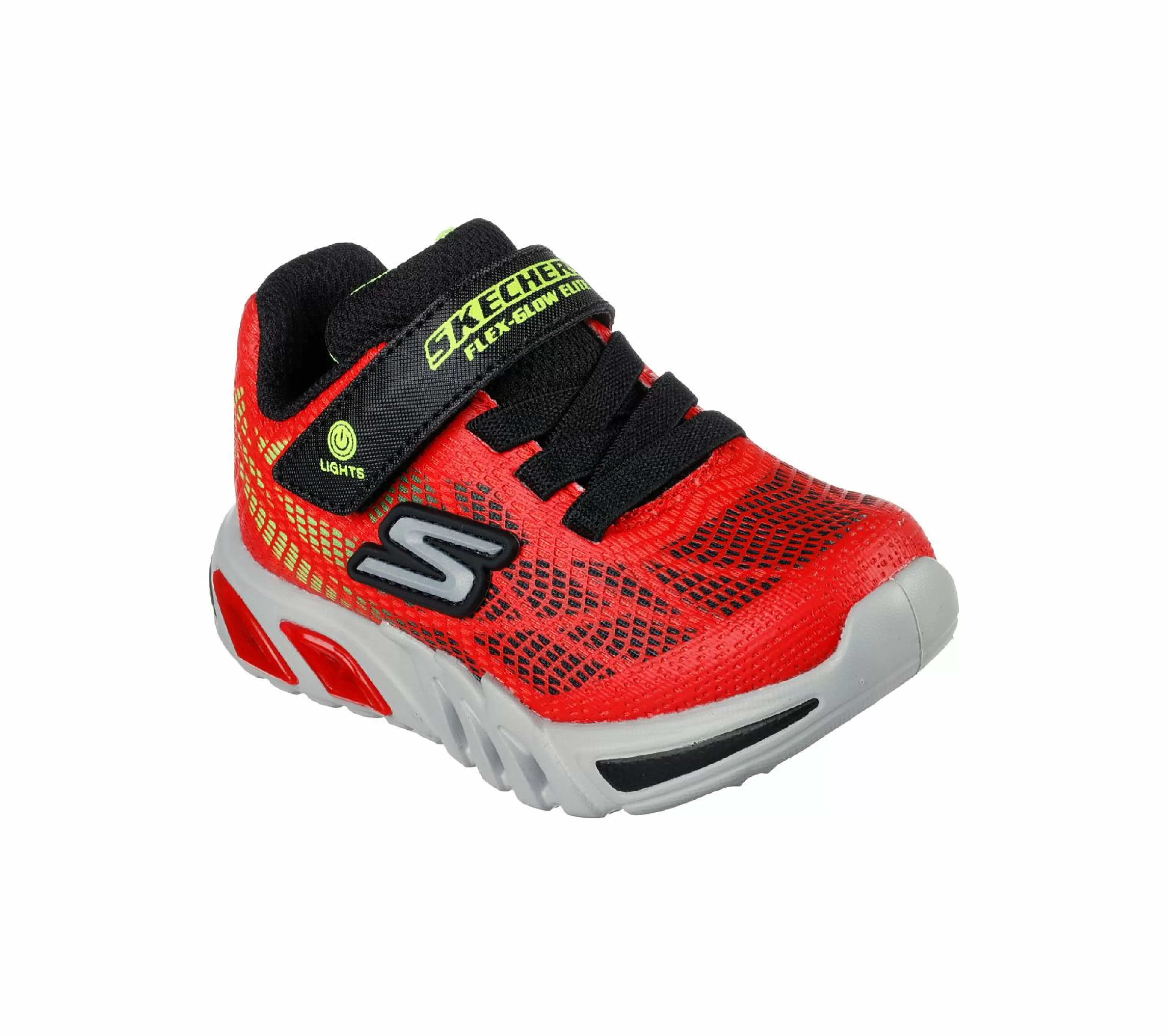 SKECHERS Lichtjes Schoenen | Instappers^Flex-Glow Elite - Vorlo ROOD / ZWART