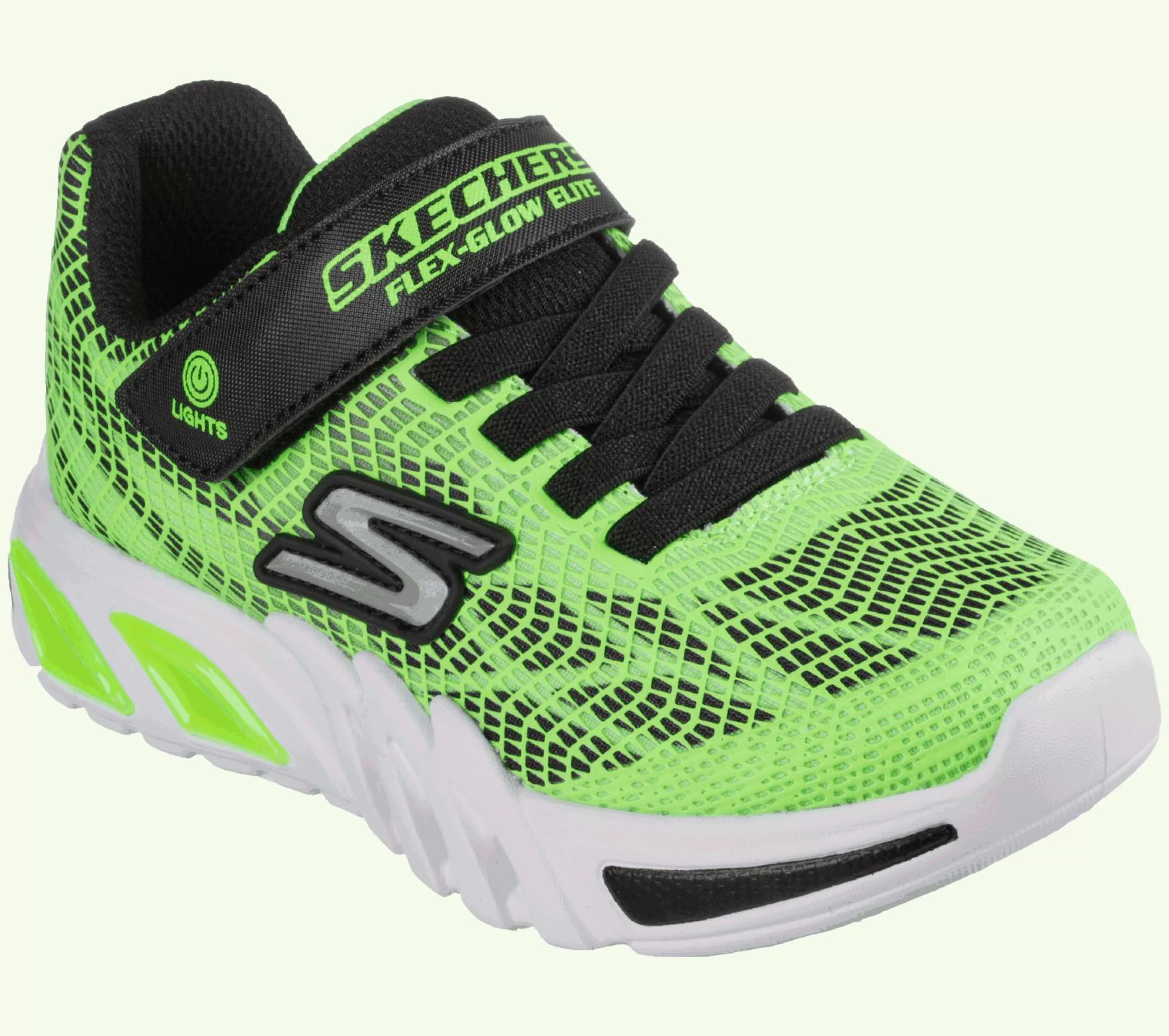 SKECHERS Lichtjes Schoenen | Sneakers^Flex-Glow Elite - Vorlo LIMOEN / ZWART