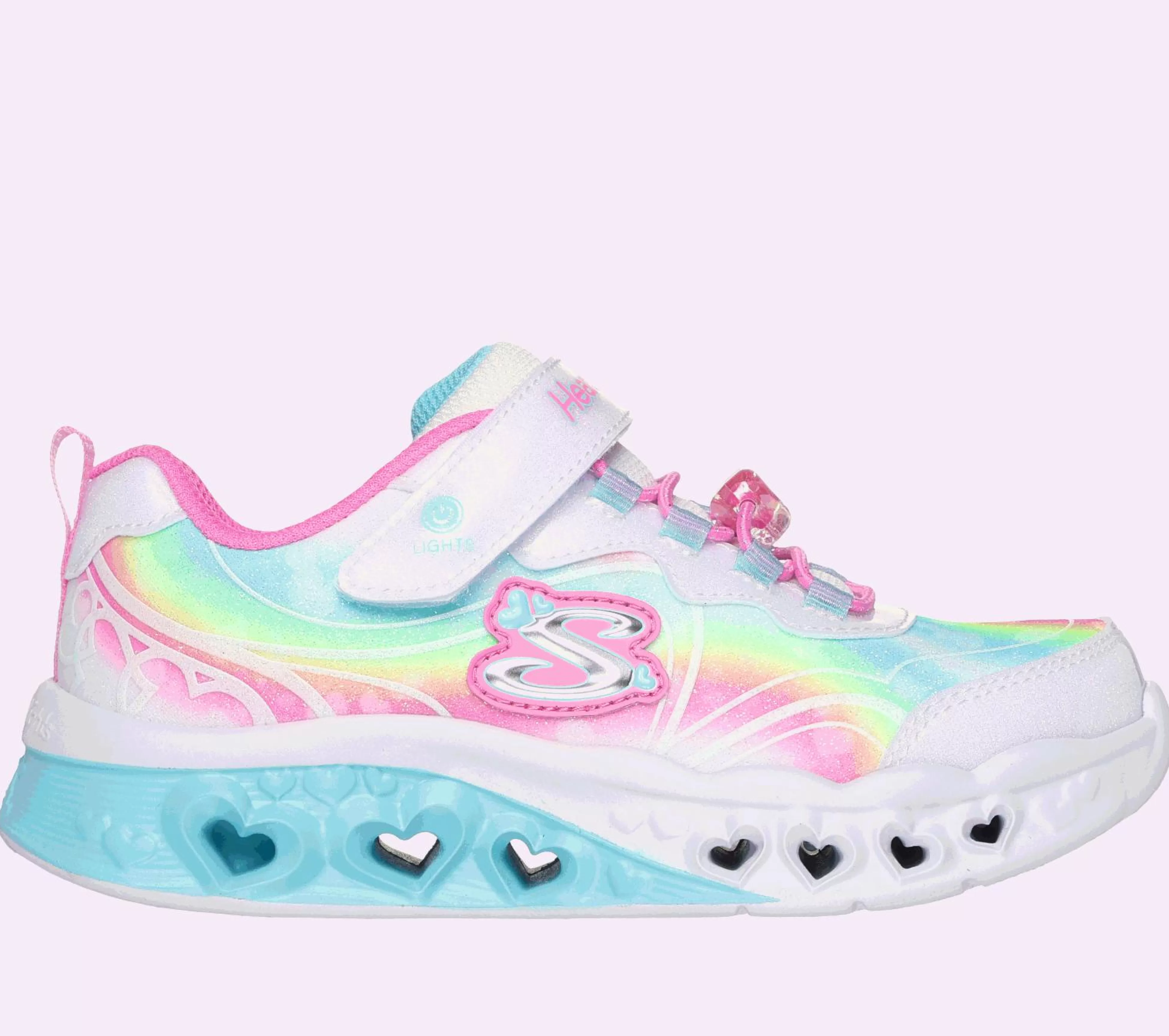 SKECHERS Sneakers^Flutter Heart Lights - Groovy Swirl WIT / MULTI