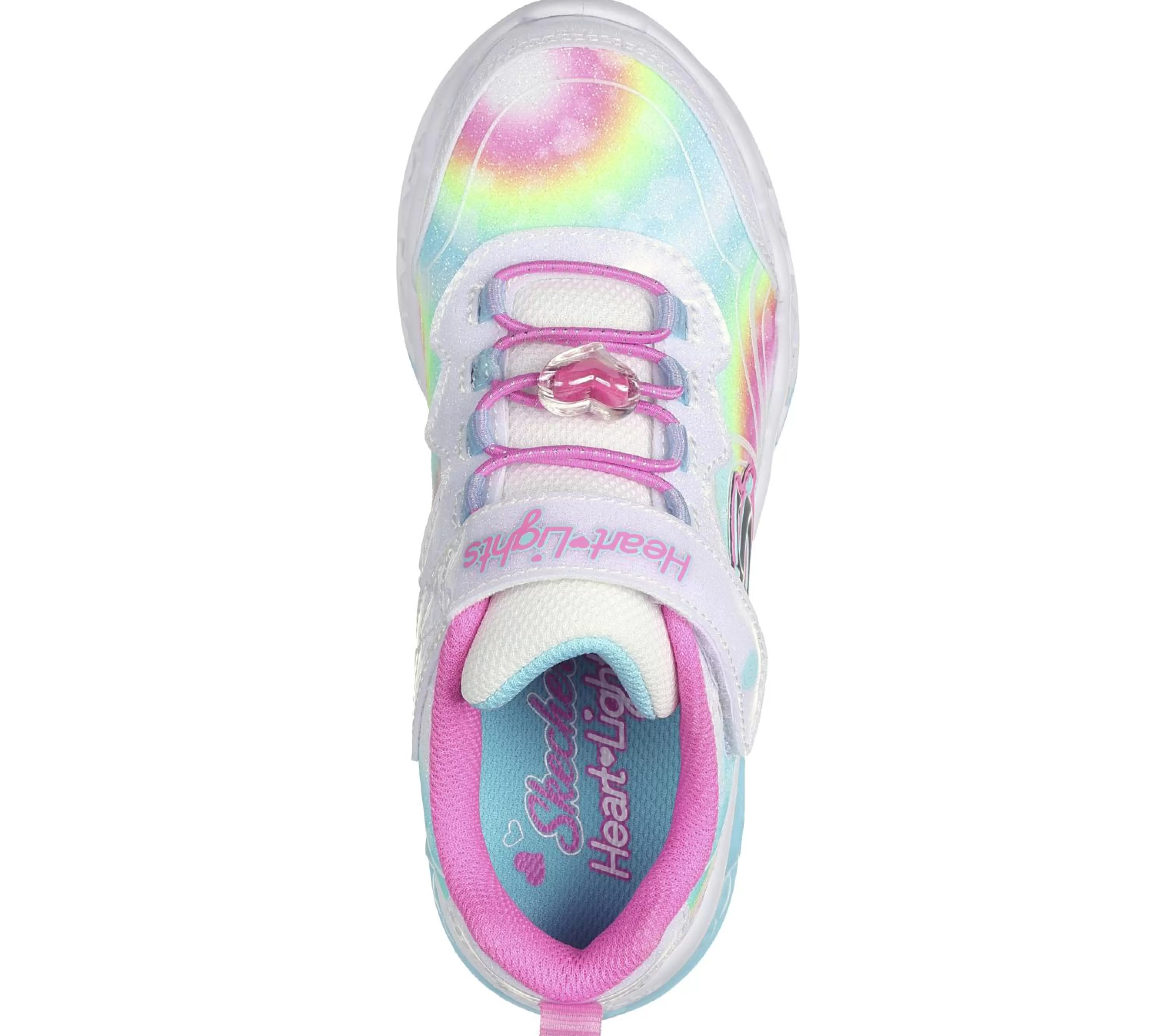 SKECHERS Sneakers^Flutter Heart Lights - Groovy Swirl WIT / MULTI