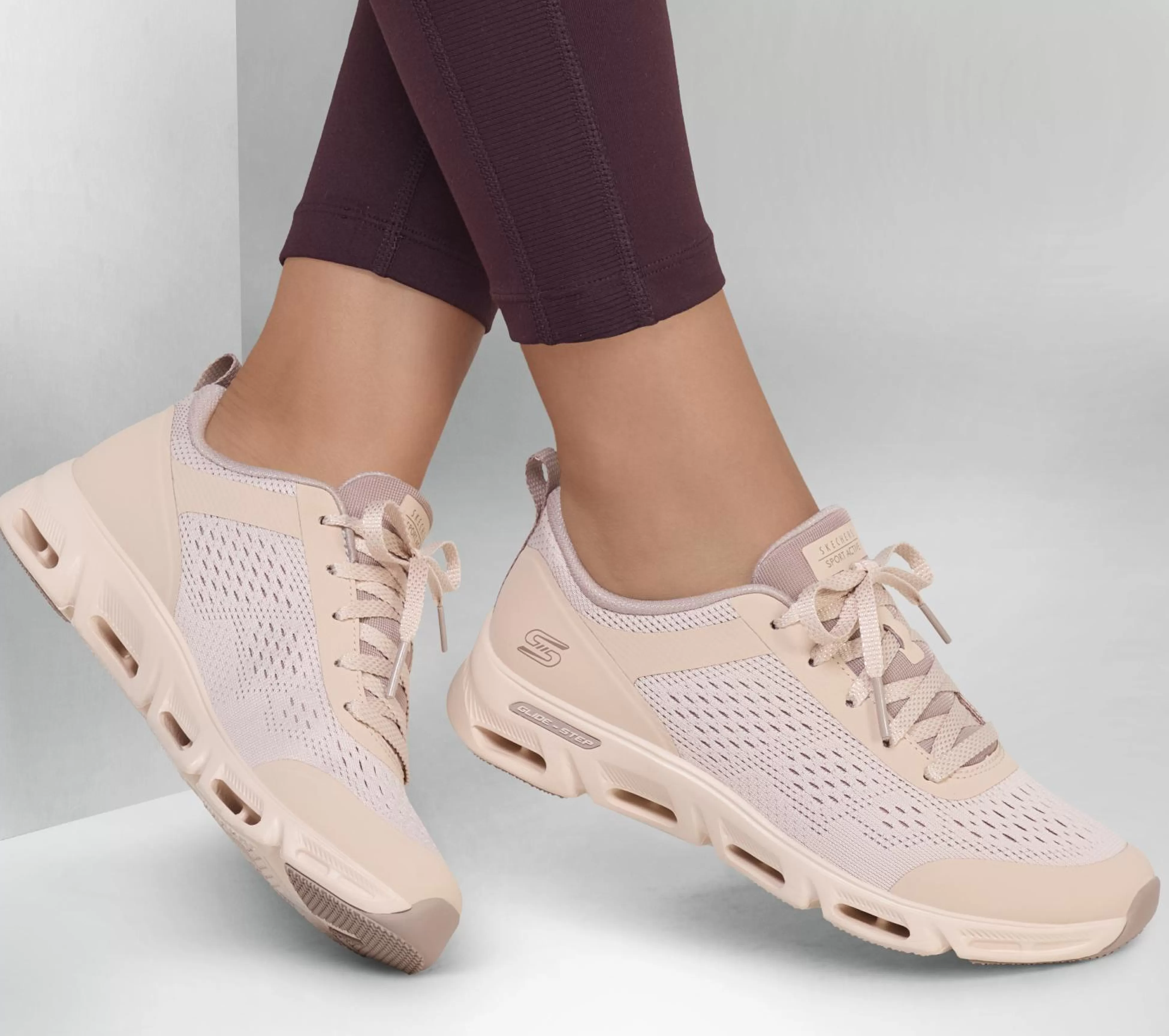 SKECHERS Veterschoenen | Casual Sneakers^Glide-Step Gratify - Lume NUDE NATUURLIJK