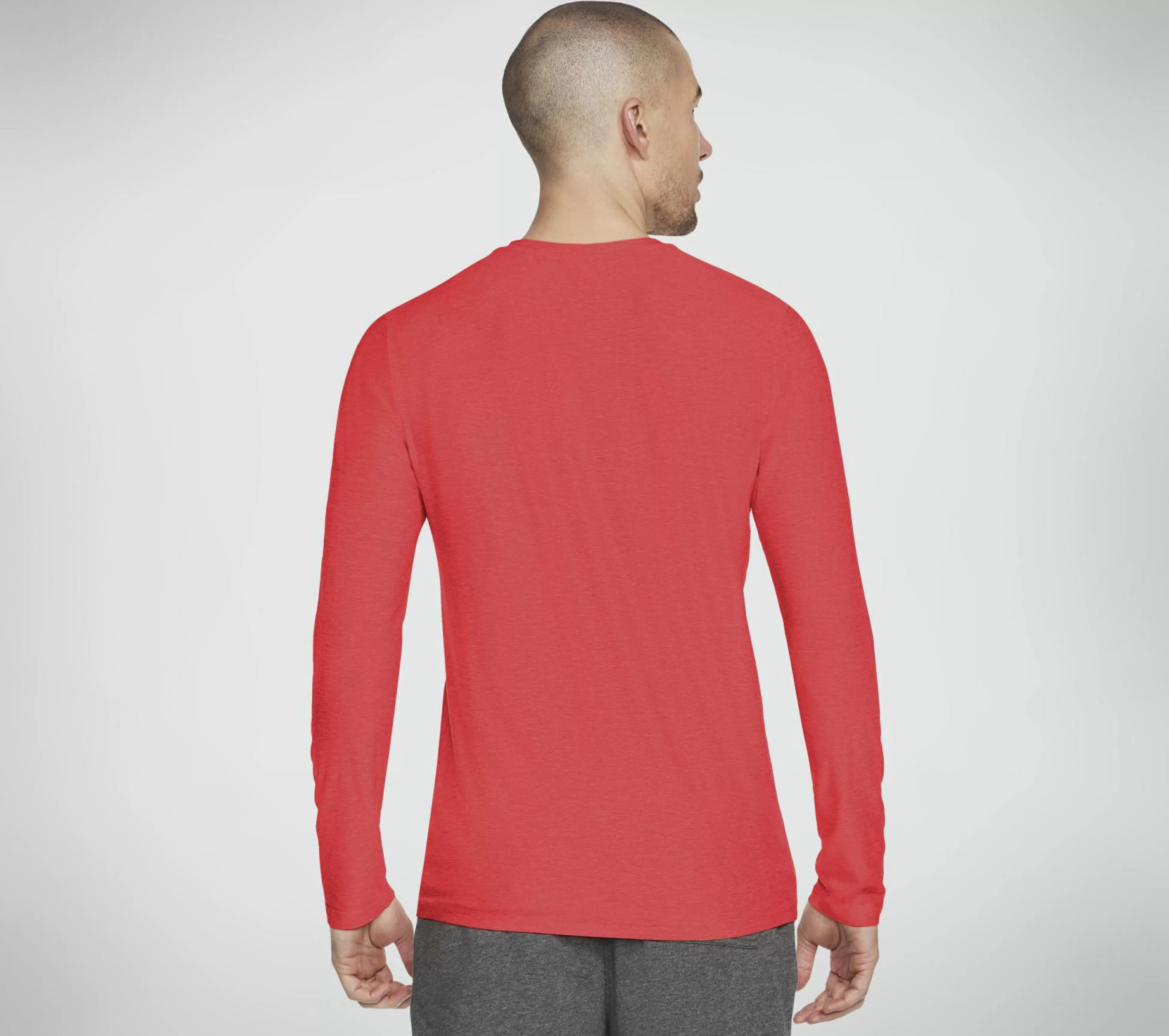 SKECHERS Tops | Tops^GO DRI All Day L/S Diamond Tee Solid GUNMETAL / ROOD