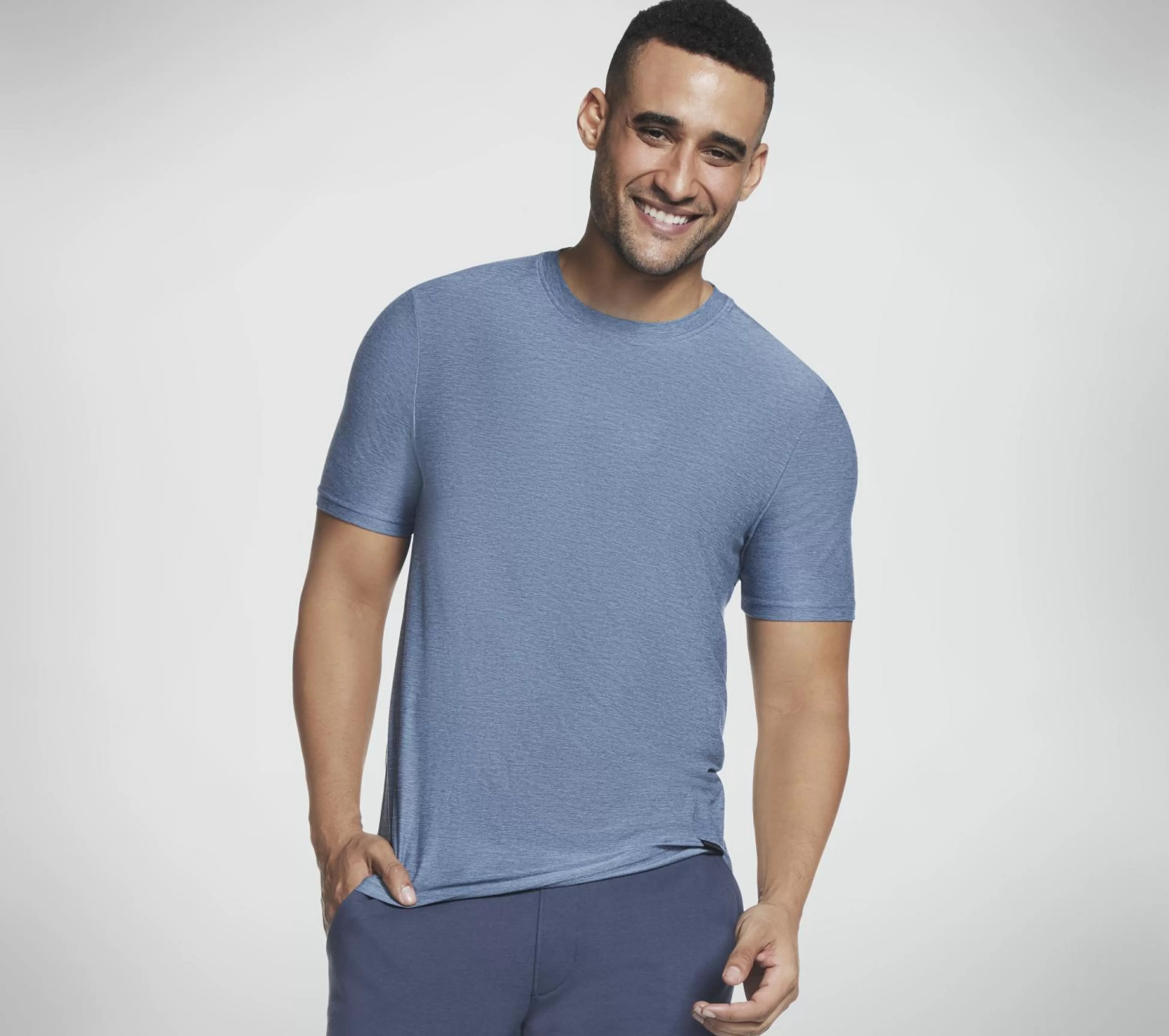 SKECHERS Tops | Tops^GO DRI All Day Tee BLAUW / GRIJS