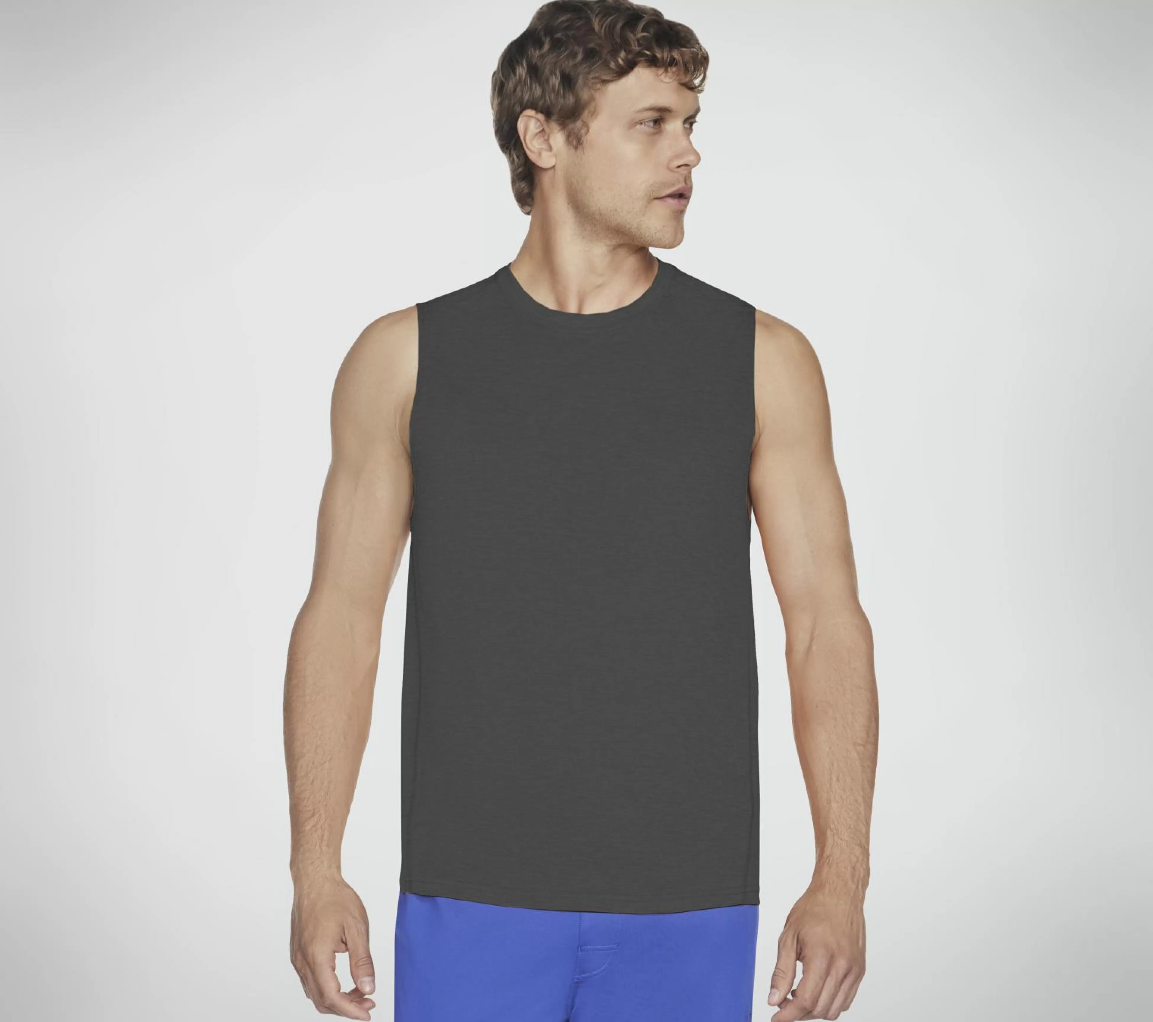 SKECHERS Tops | Tops^GO DRI Charge Muscle Tank ZWART / HOUTSKOOL