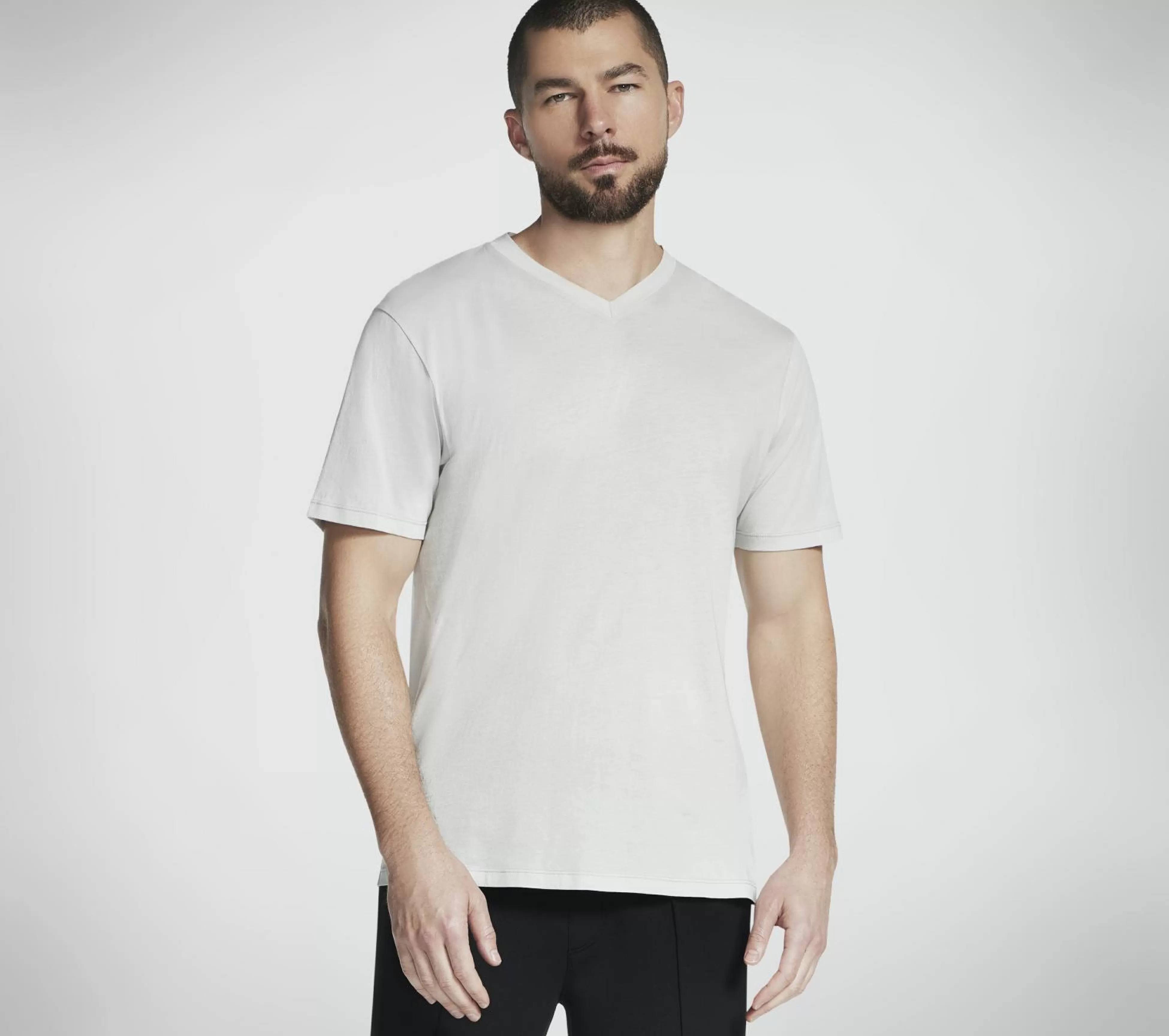 SKECHERS Tops | Tops^GO DRI Pima Signature V-Neck WIT / TAUPE