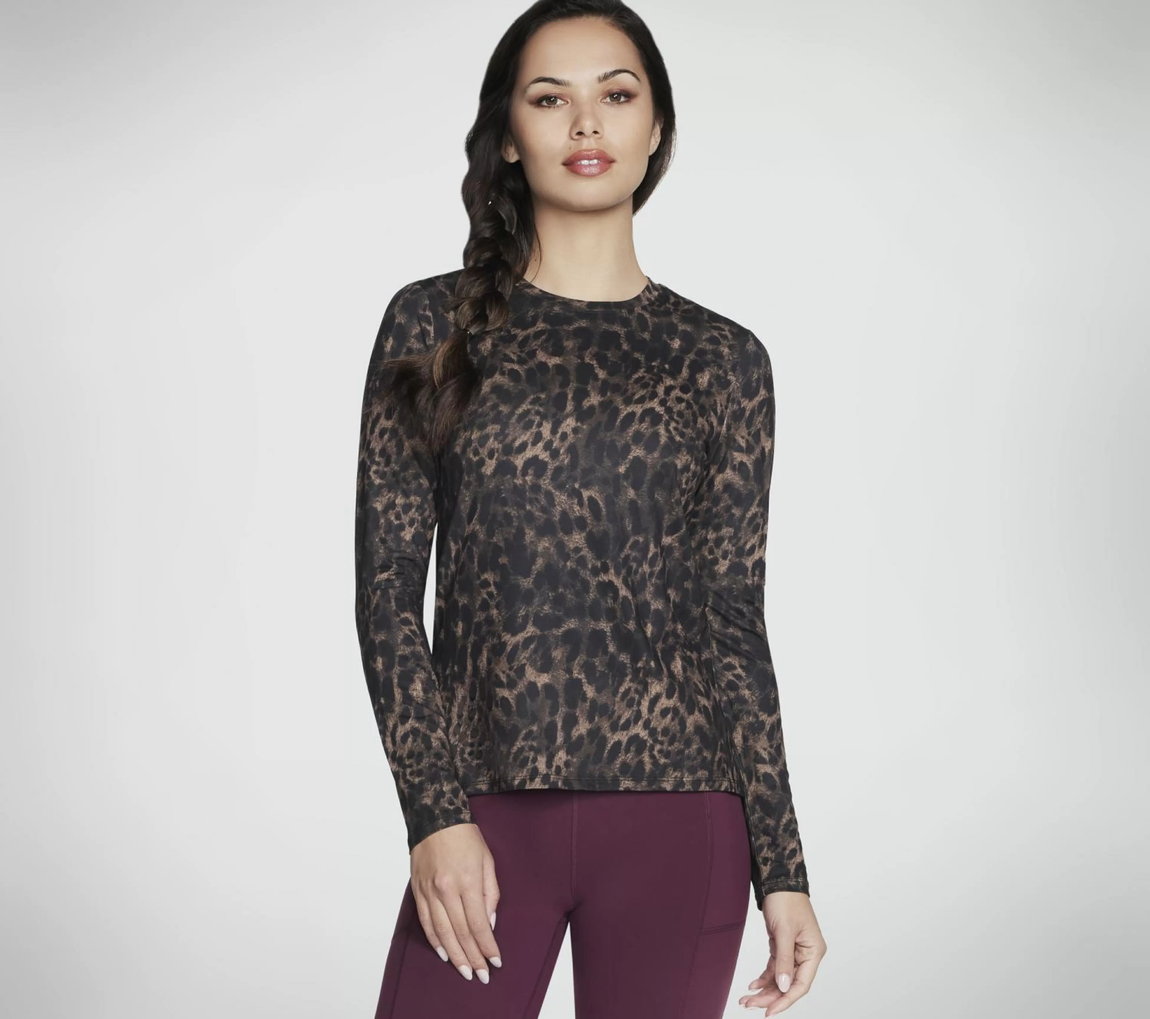 SKECHERS Tops | Tops^GO DRI Serene Cheetah Long Sleeve NATUURLIJK / TAUPE