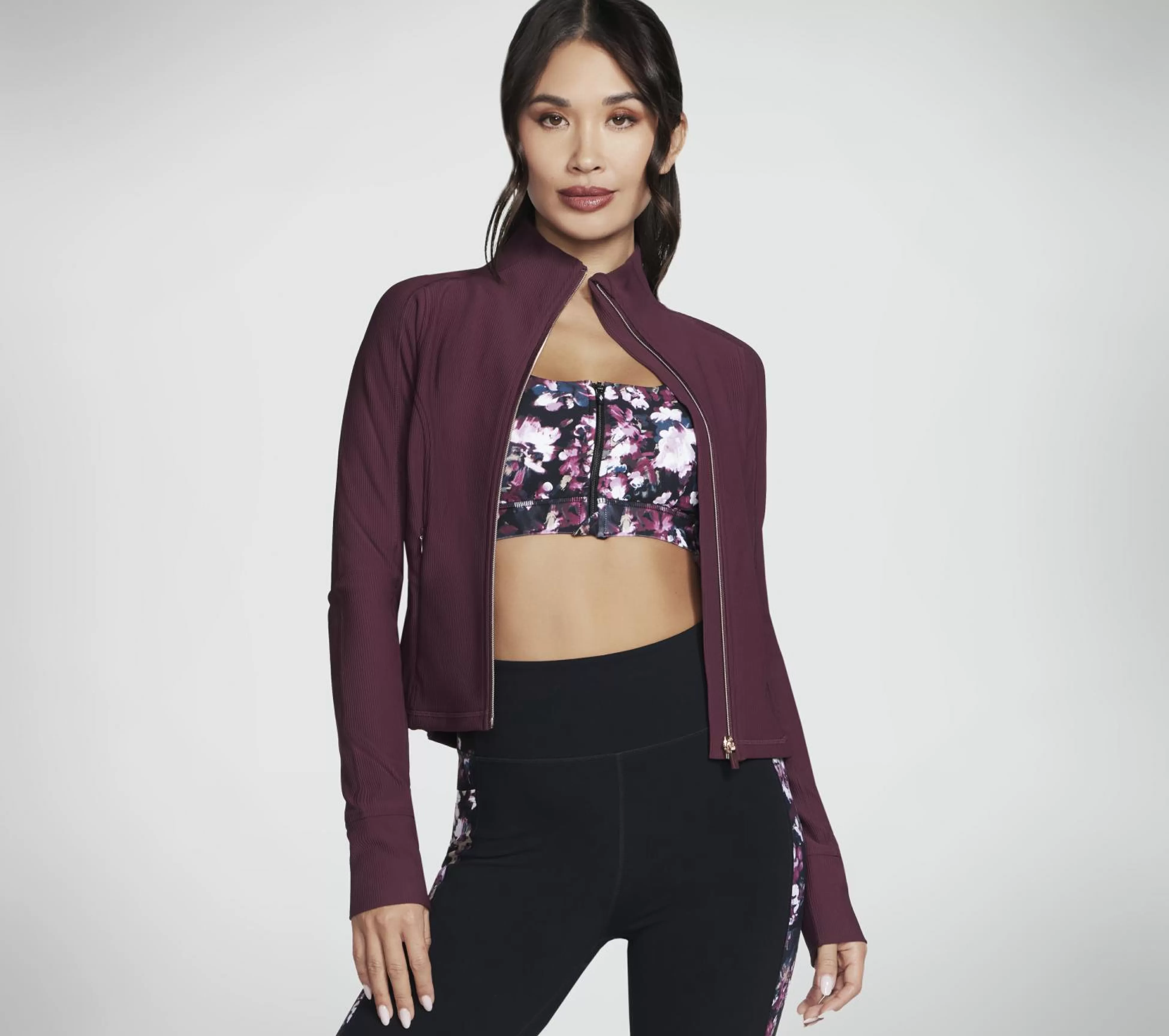 SKECHERS Tops | Tops^GO FLEX Rib Jacket BOURGONDIë / ROZE