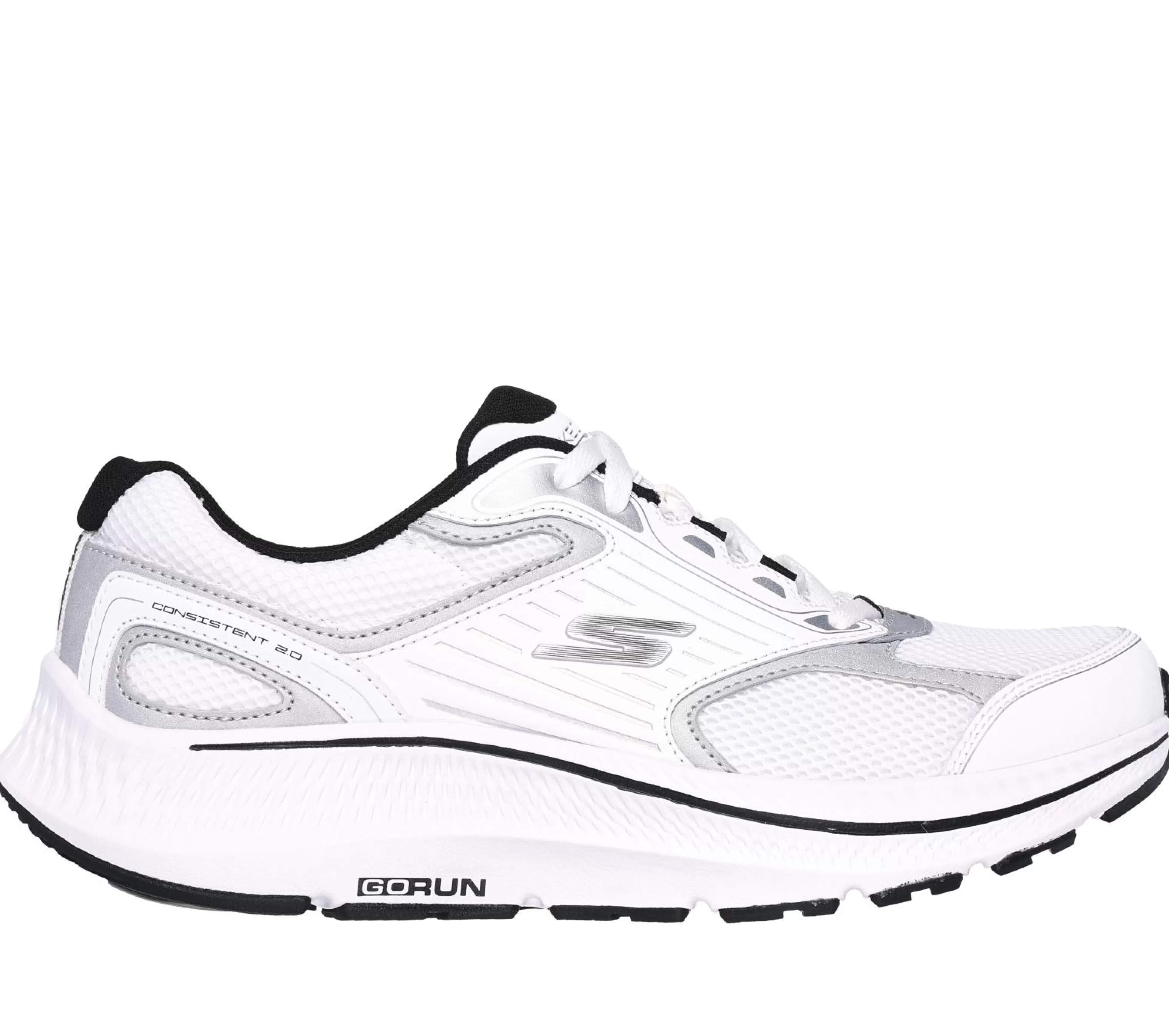 SKECHERS Veterschoenen | Sportieve Sneakers^GO RUN Consistent 2.0 - Silver Wolf WIT / ZILVER