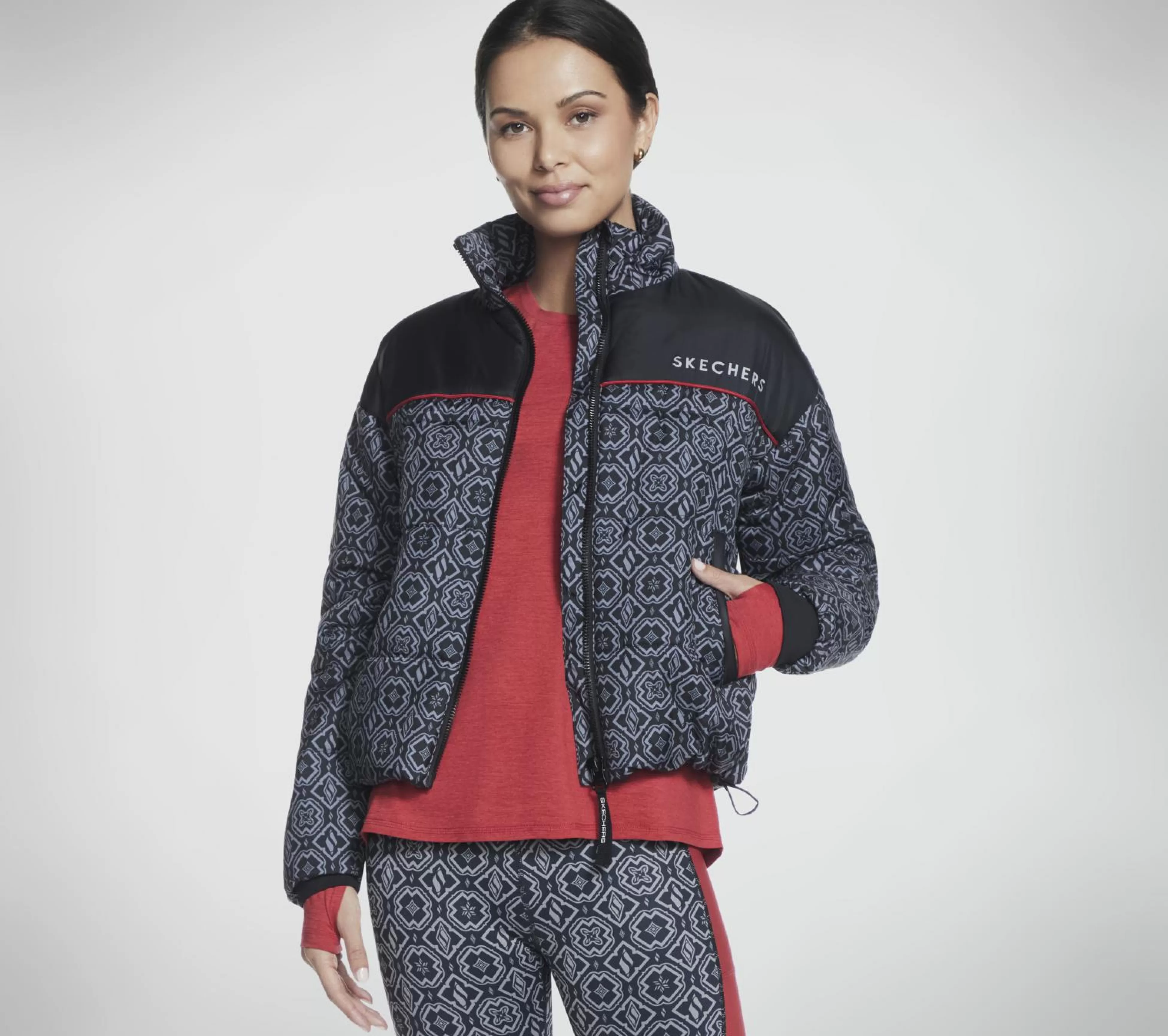 SKECHERS Tops | Tops^GO SHIELD Diamond Legacy Puffer Jacket ZWART