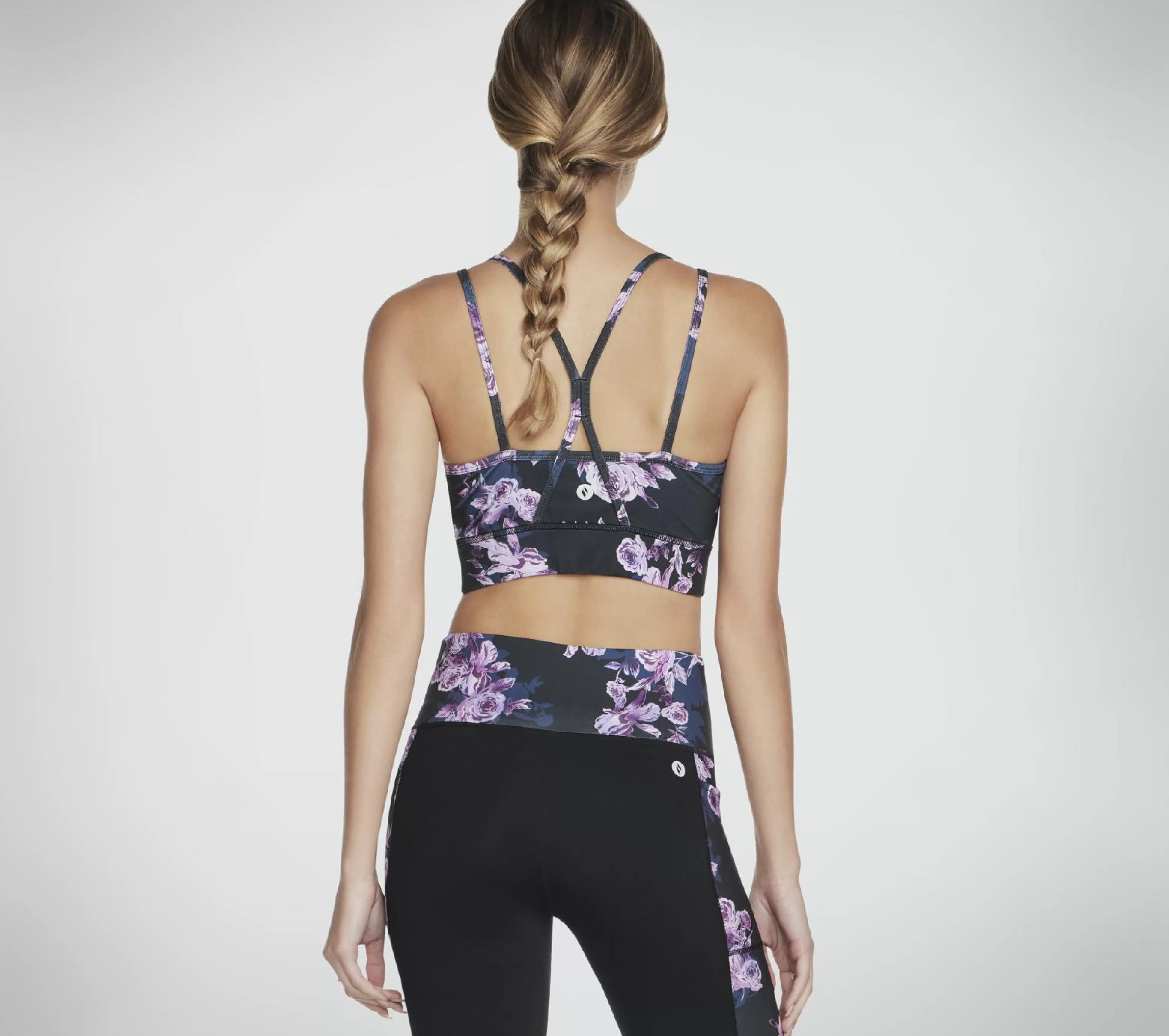 SKECHERS Tops | Tops^GO STRETCH Winter Bloom Bra ZWART / LAVENDEL