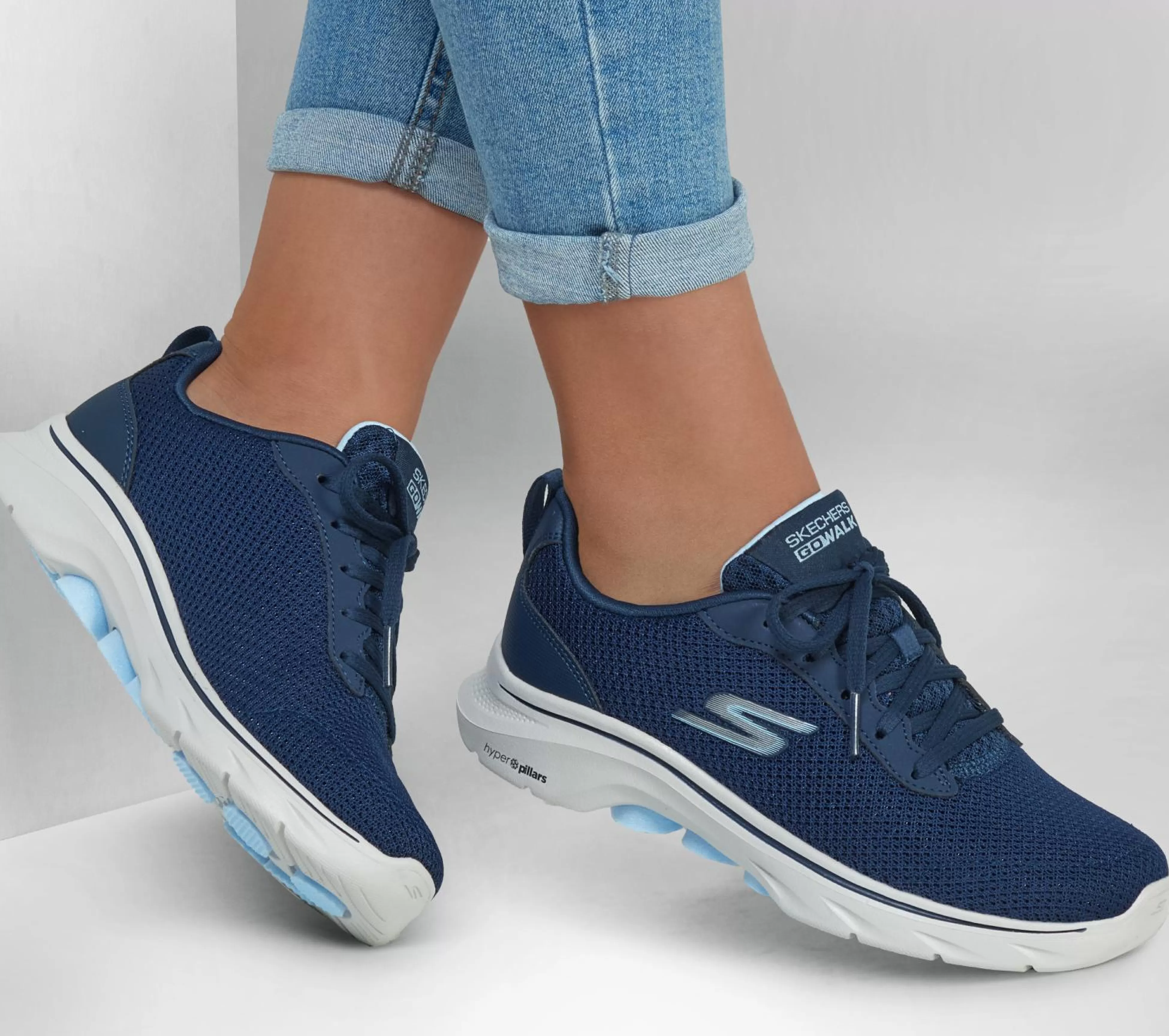 SKECHERS Veterschoenen | Sportieve Sneakers^GO WALK 7 - Clear Path MARINE / LICHT BLAUW