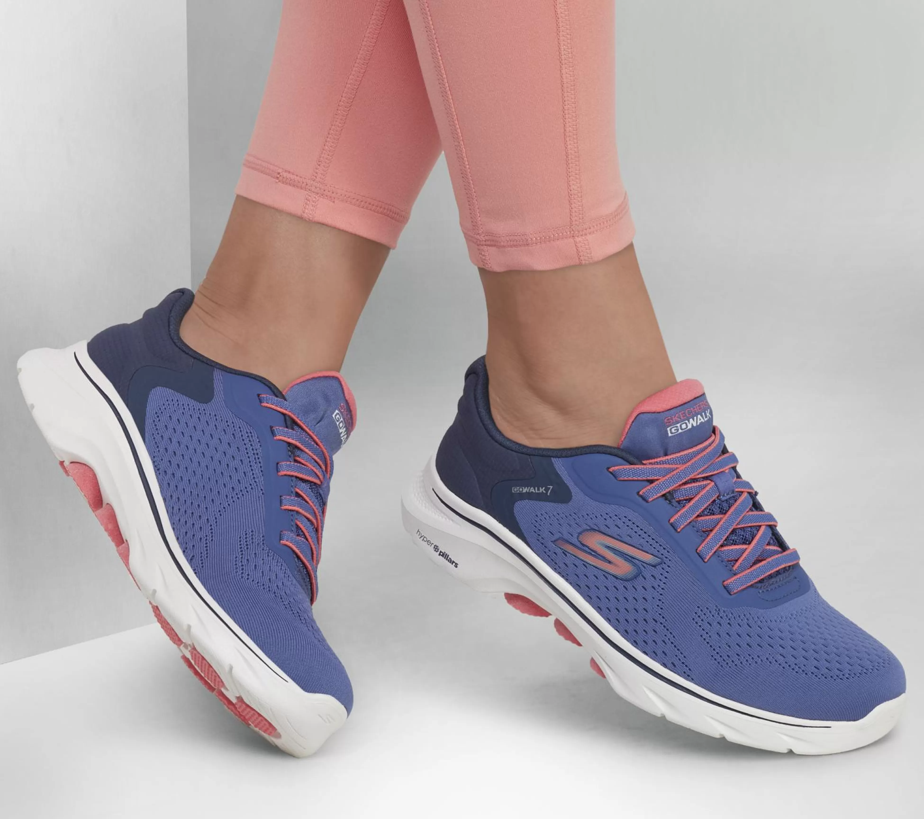 SKECHERS Instappers | Sportieve Sneakers^GO WALK 7 - Cosmic Waves MARINE / KORAAL