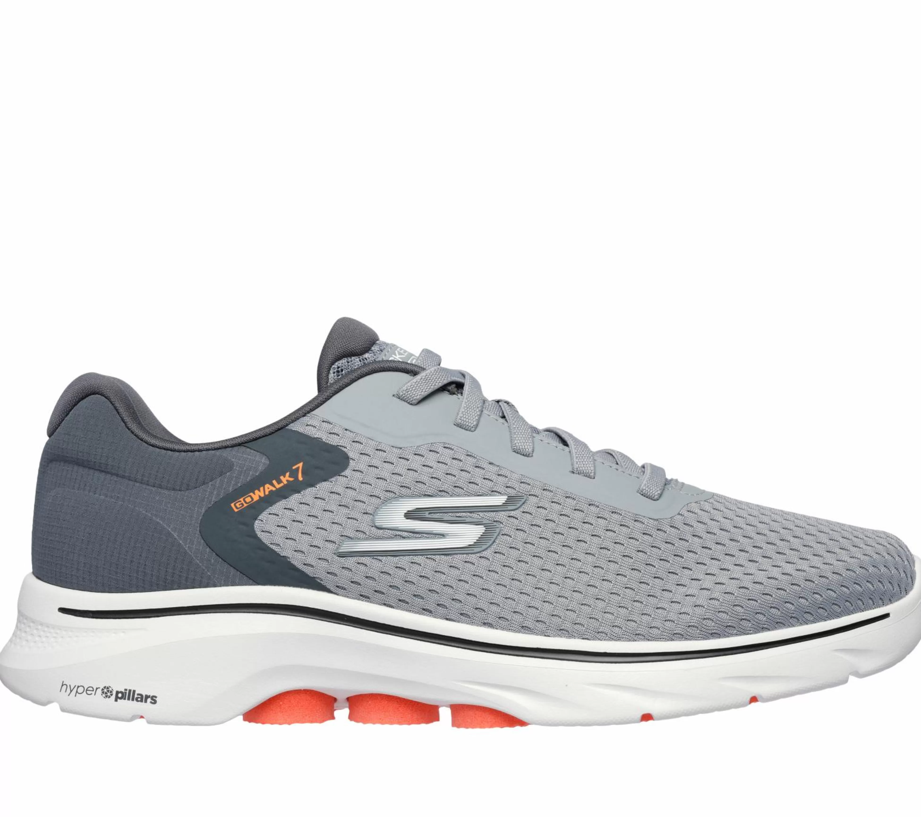 SKECHERS Instappers | Sportieve Sneakers^GO WALK 7 - The Construct GRIJS / ORANJE