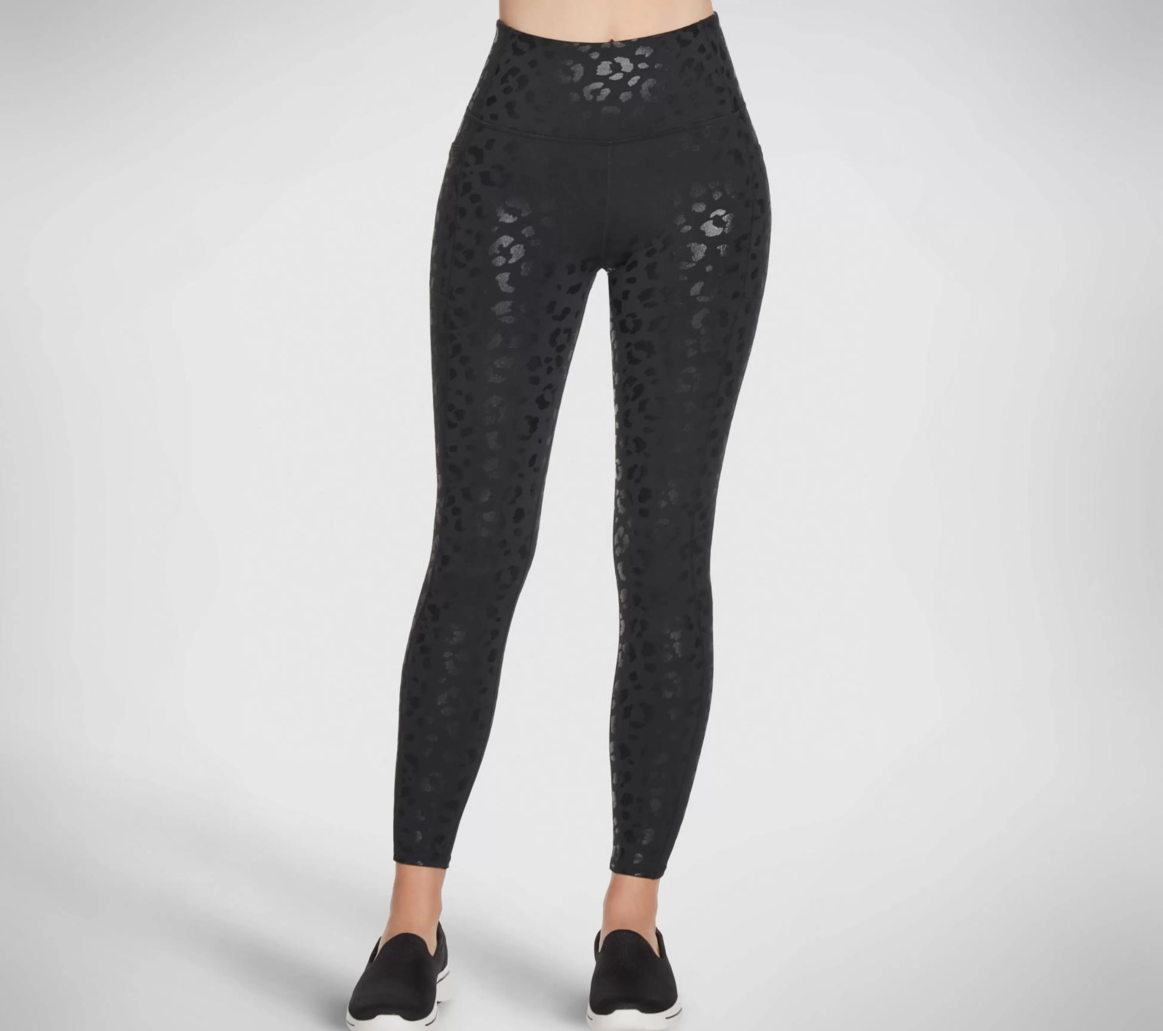 SKECHERS Broeken | Broeken^GO WALK Shadow Leopard HW Legging ZWART