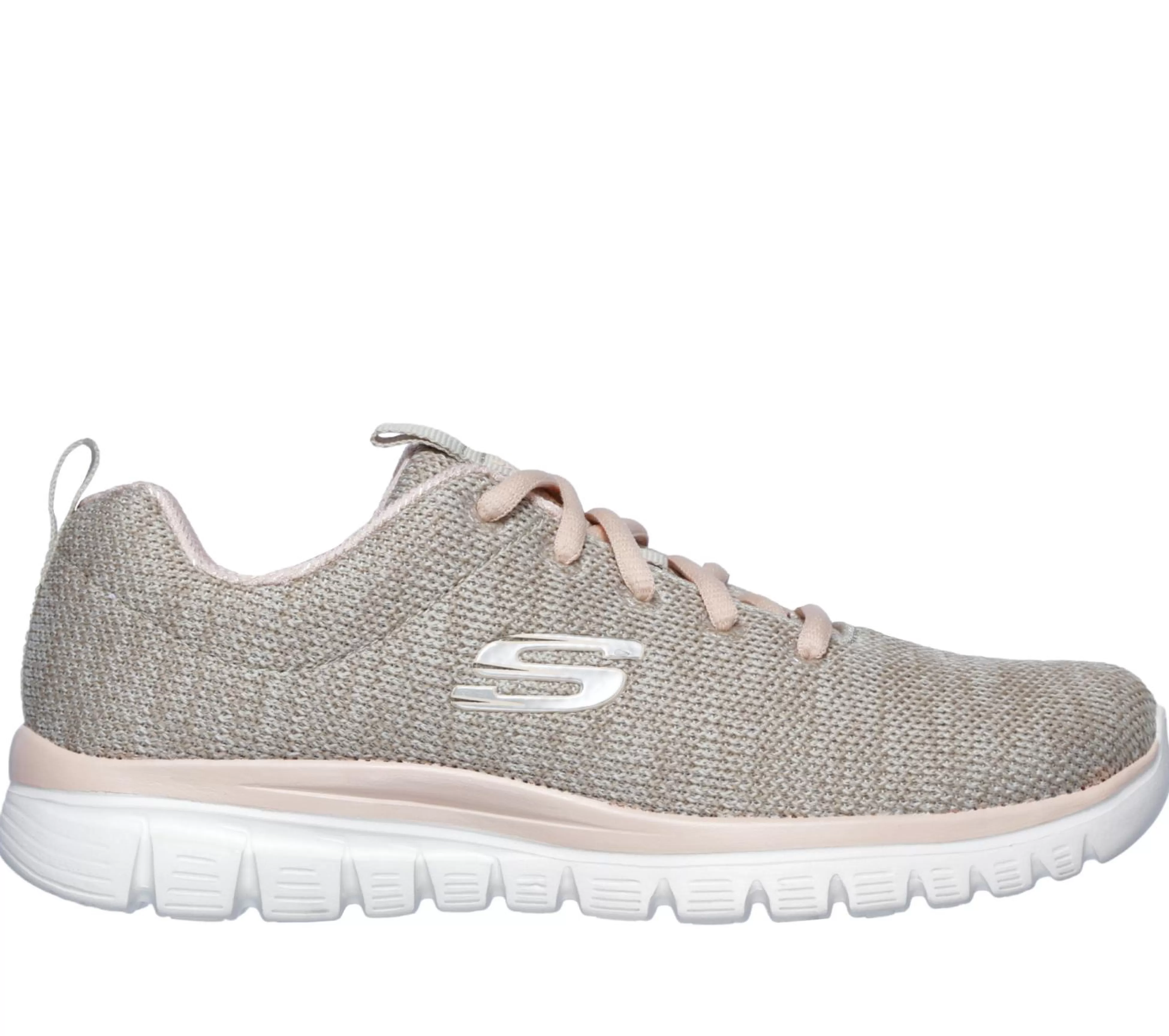 SKECHERS Sportieve Sneakers^Graceful - Twisted Fortune NATUURLIJK / KORAAL