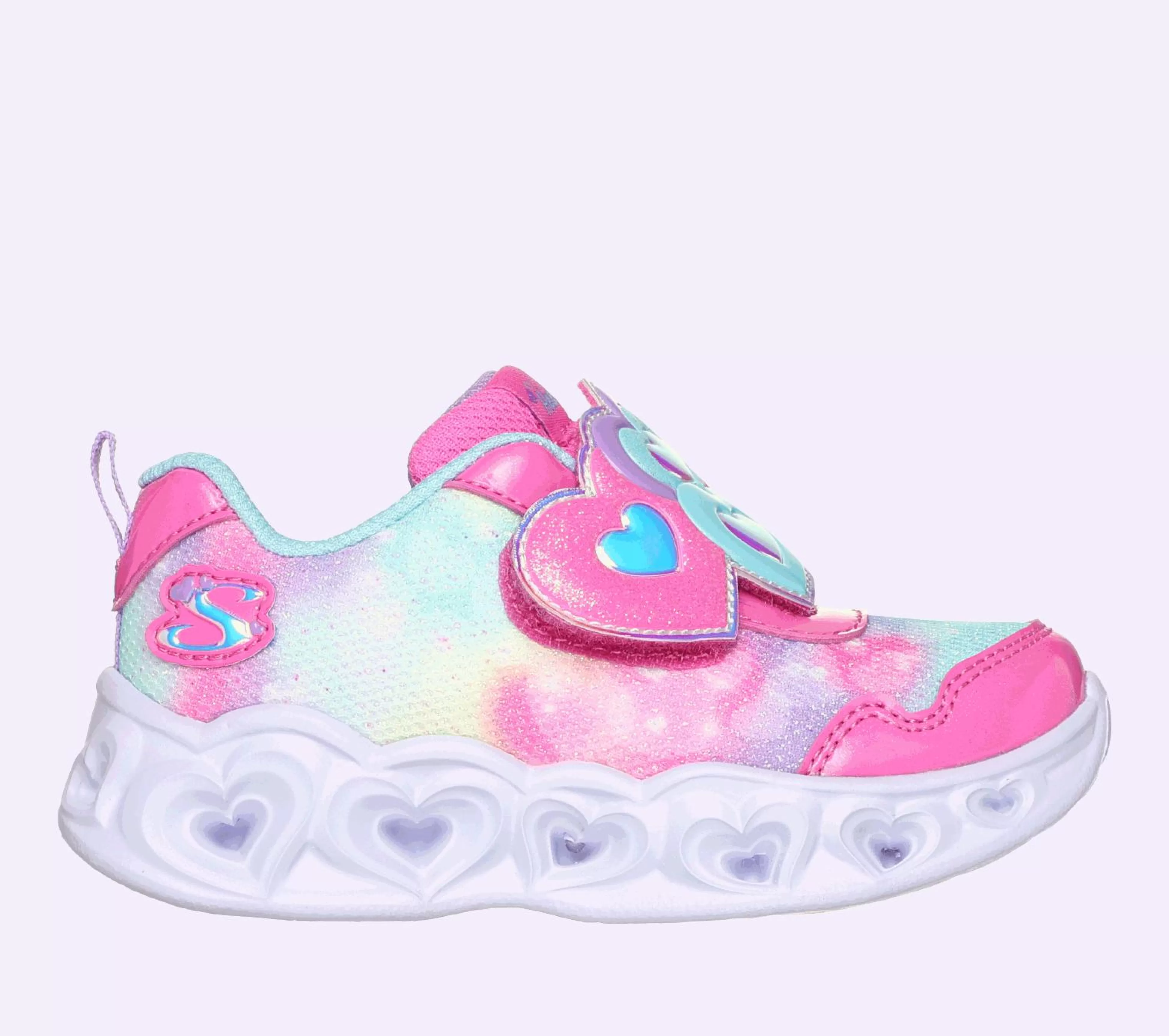 SKECHERS Lichtjes Schoenen | Instappers^Heart Lights - Lovin Reflection ROZE / TURKOOIS