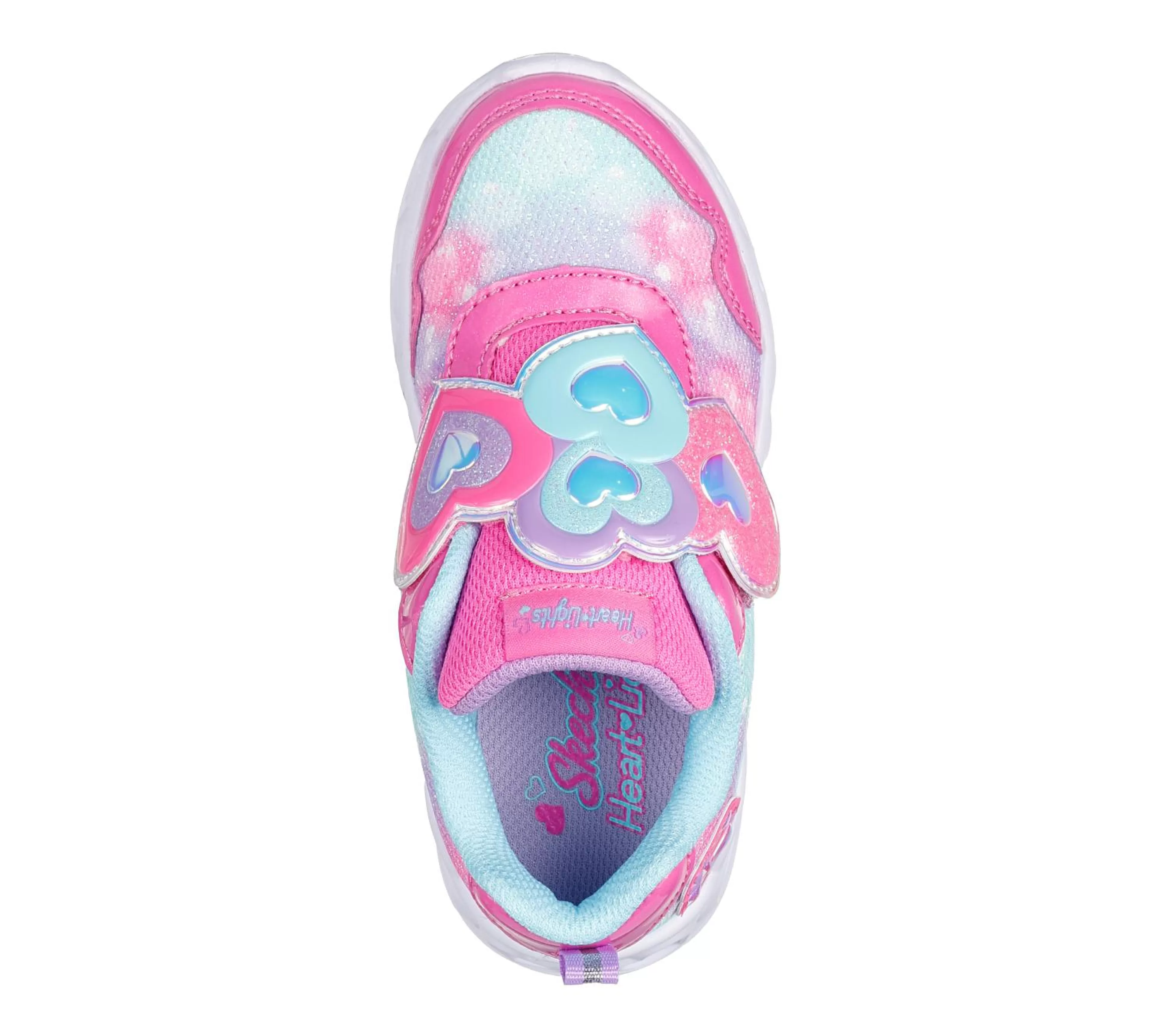 SKECHERS Lichtjes Schoenen | Instappers^Heart Lights - Lovin Reflection ROZE / TURKOOIS