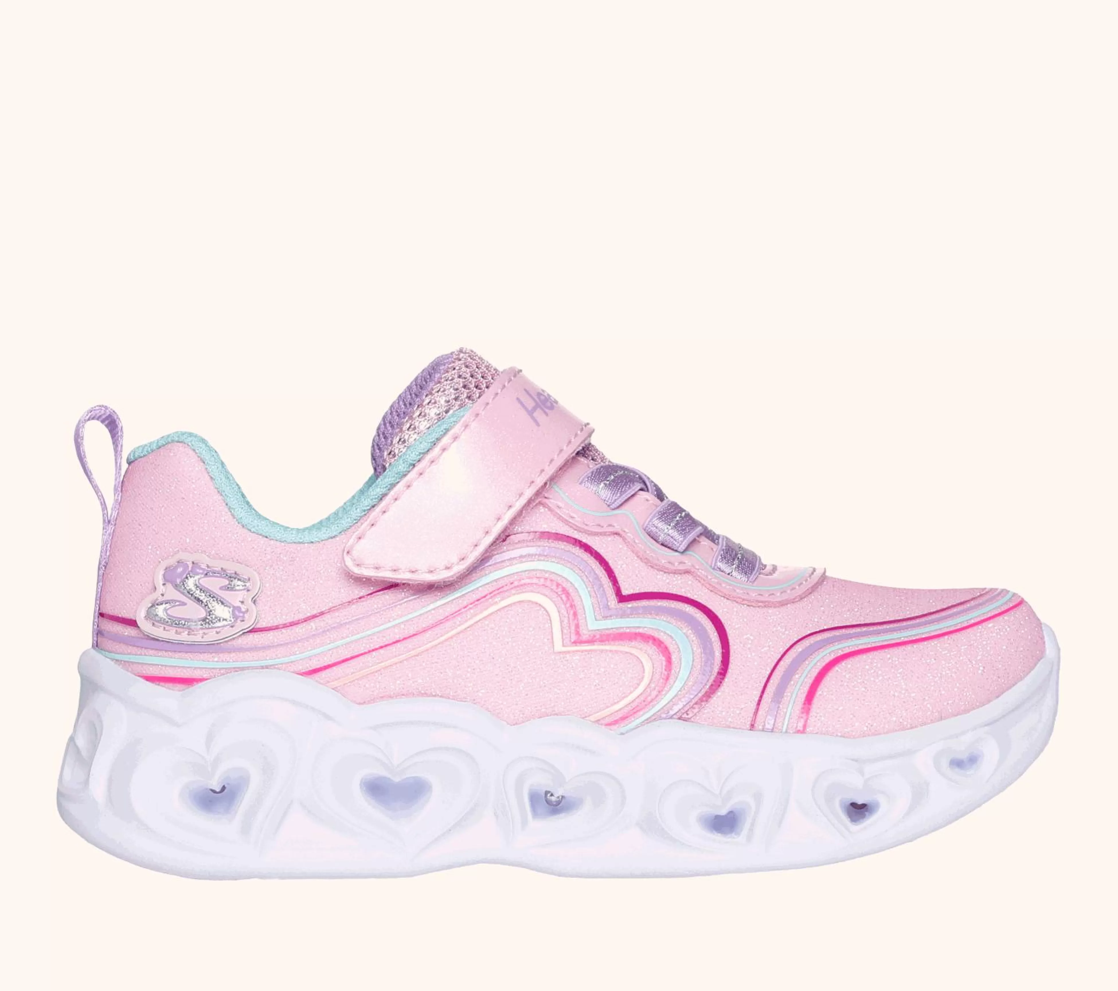 SKECHERS Lichtjes Schoenen | Instappers^Heart Lights - Retro Hearts LICHT ROZE