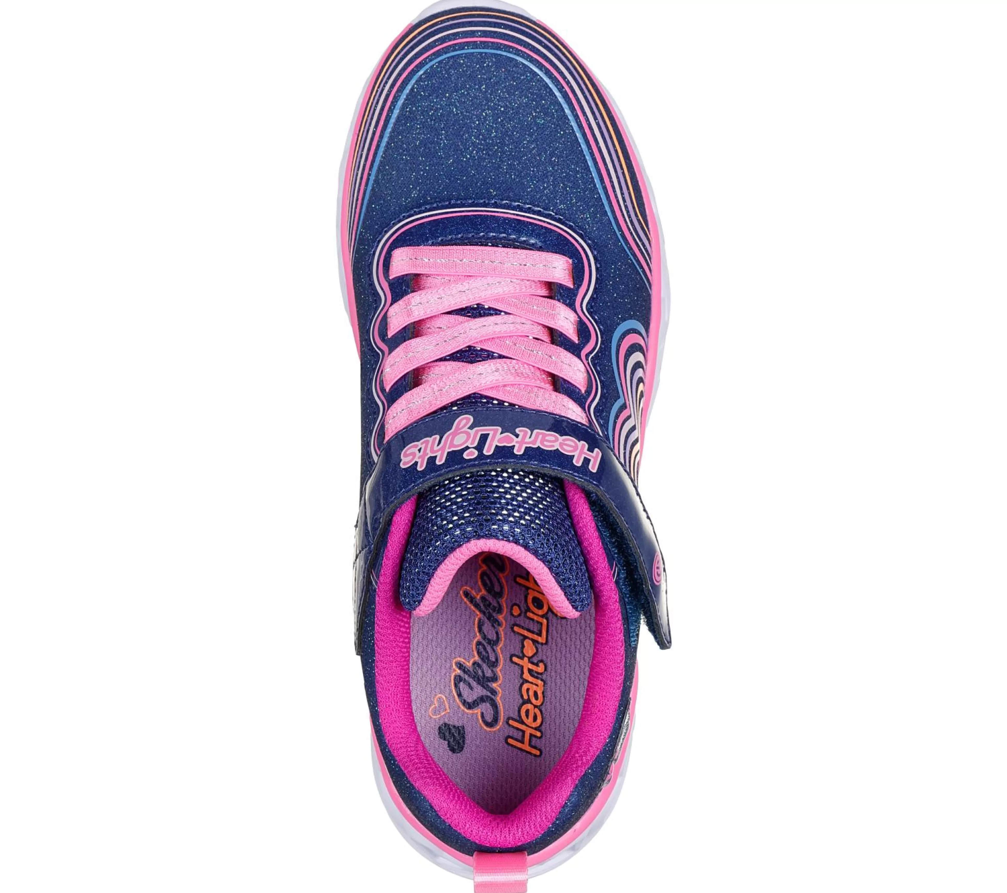 SKECHERS Lichtjes Schoenen | Instappers^Heart Lights - Retro Hearts MARINE / MULTI