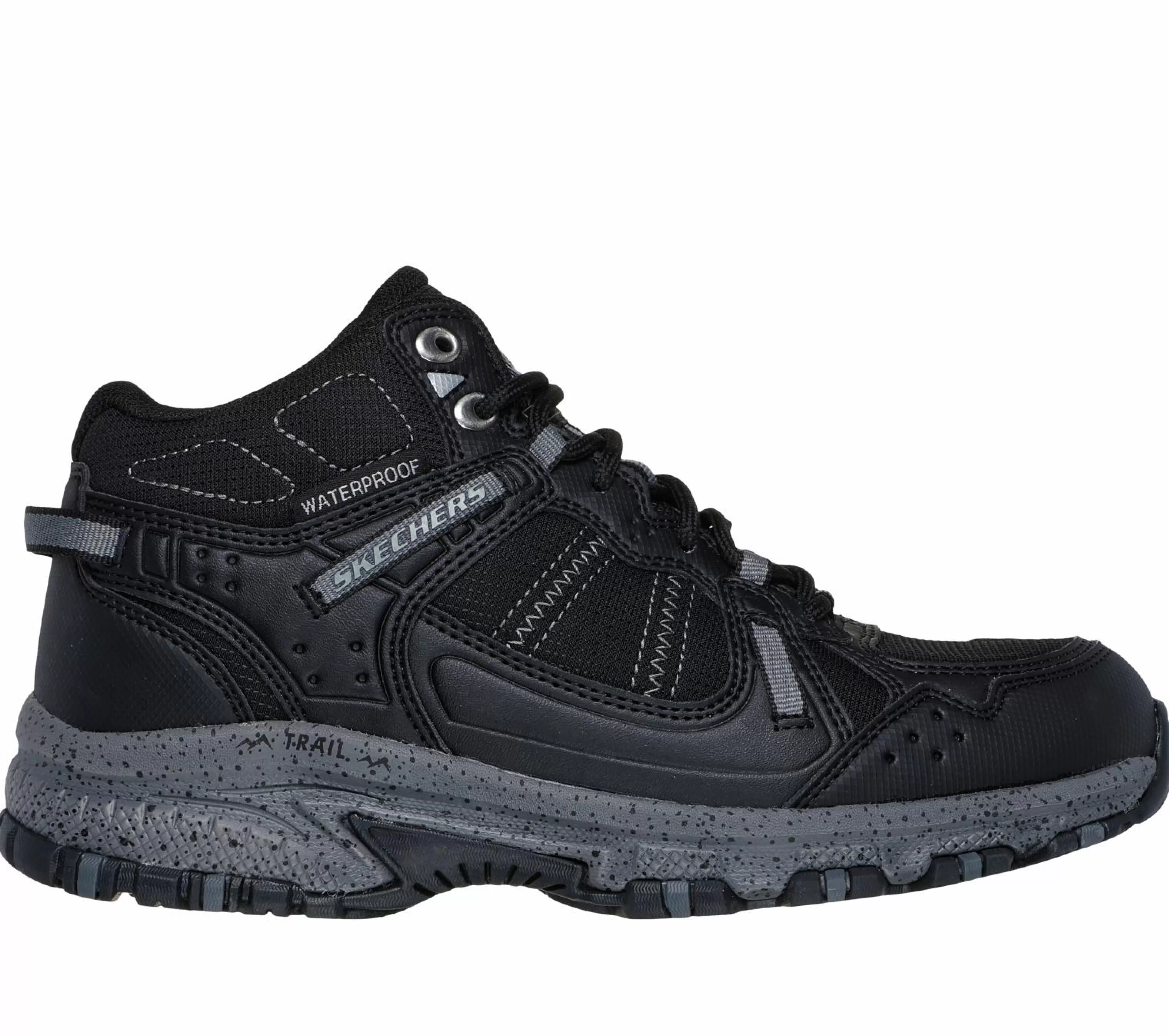 SKECHERS Veterschoenen | Boots^Hillcrest - Bound Peak ZWART / HOUTSKOOL