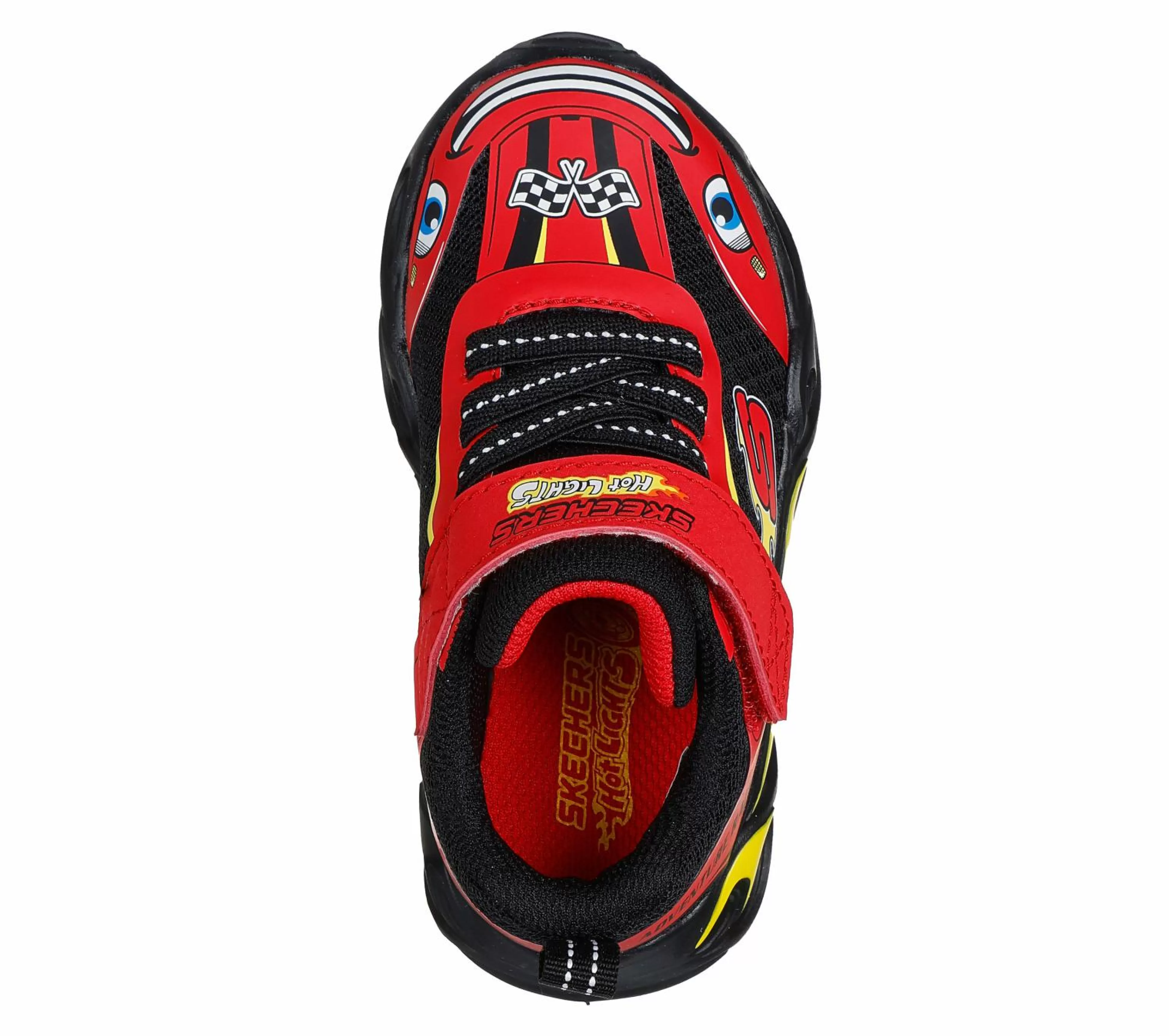 SKECHERS Lichtjes Schoenen | Instappers^Hot Lights: Thermo Flash - Wheel Buddies ROOD / ZWART