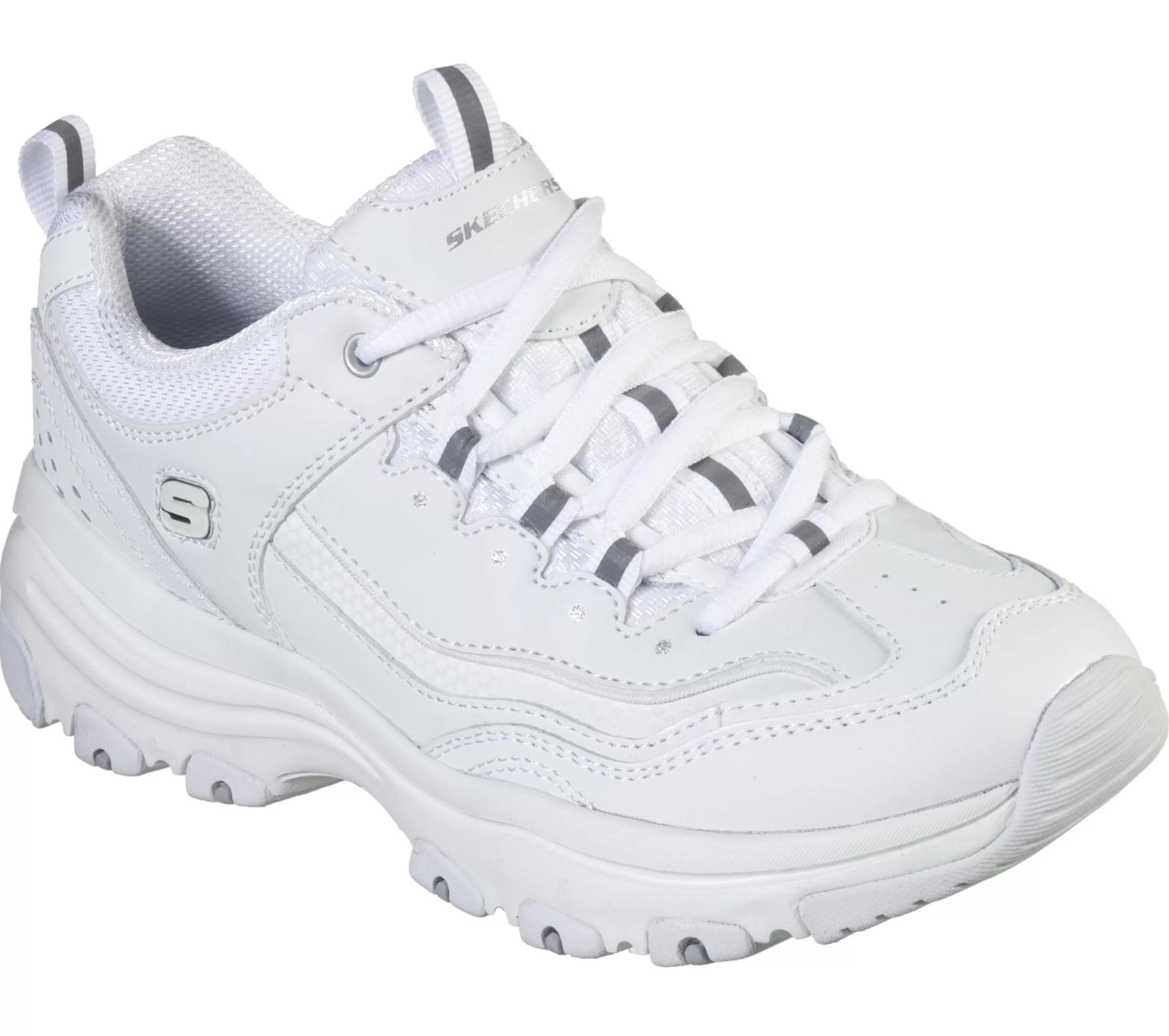 SKECHERS Veterschoenen | Sportieve Sneakers^Iconic WIT / ZILVER