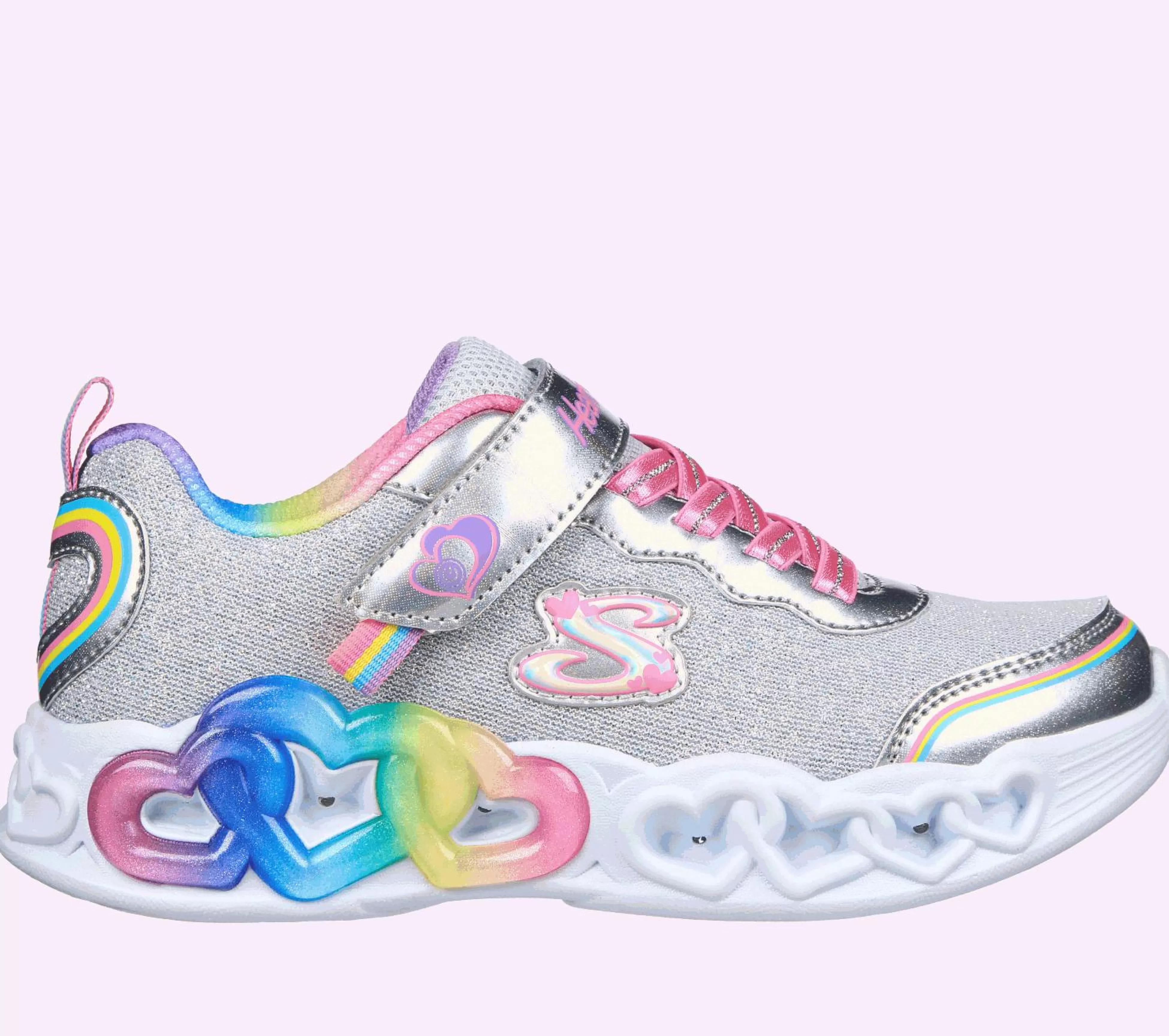 SKECHERS Lichtjes Schoenen | Instappers^Infinite Heart Lights - Love Prism ZILVER / MULTI