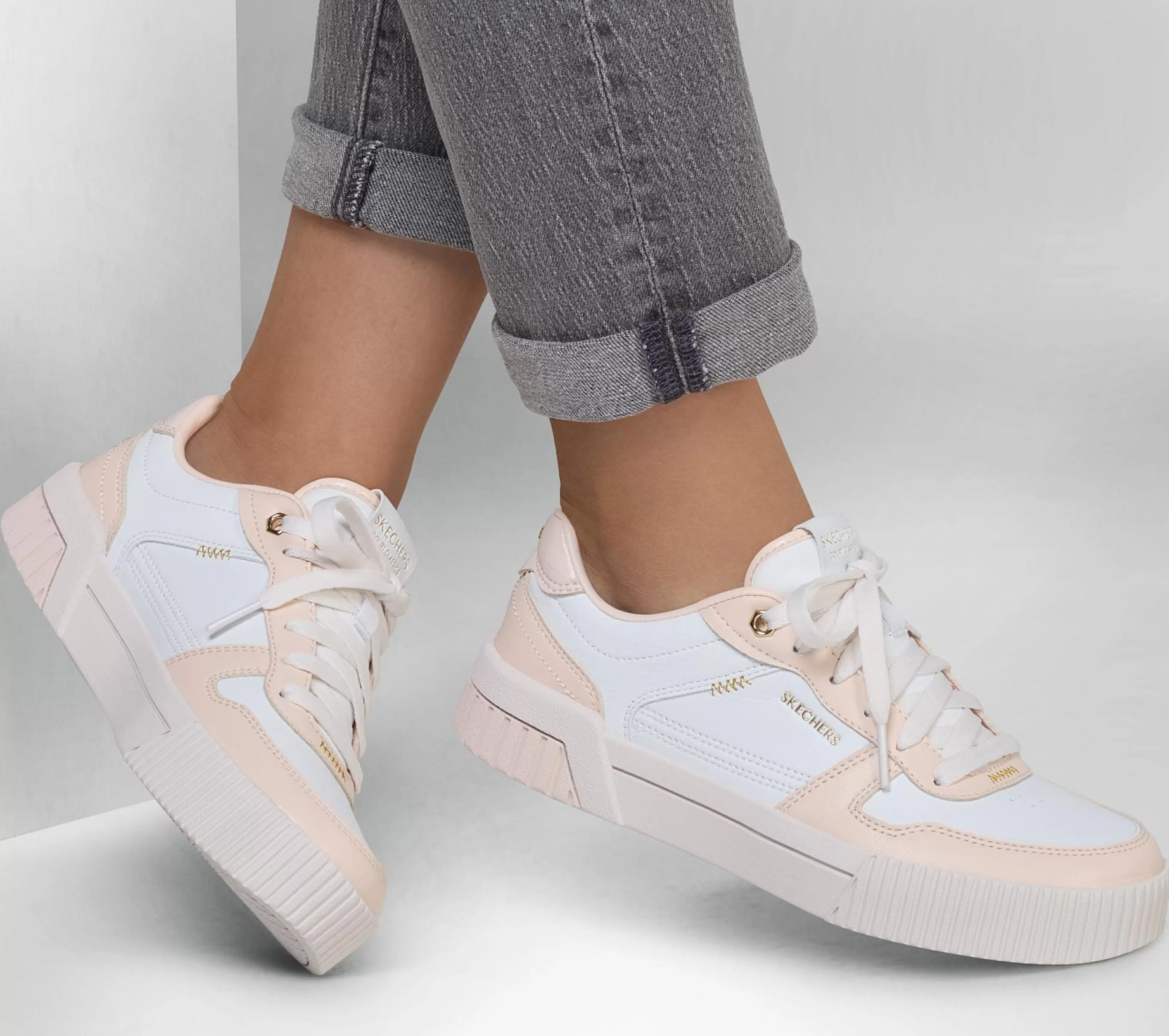 SKECHERS Veterschoenen | Casual Sneakers^Jade - Best In Class WIT / ROZE