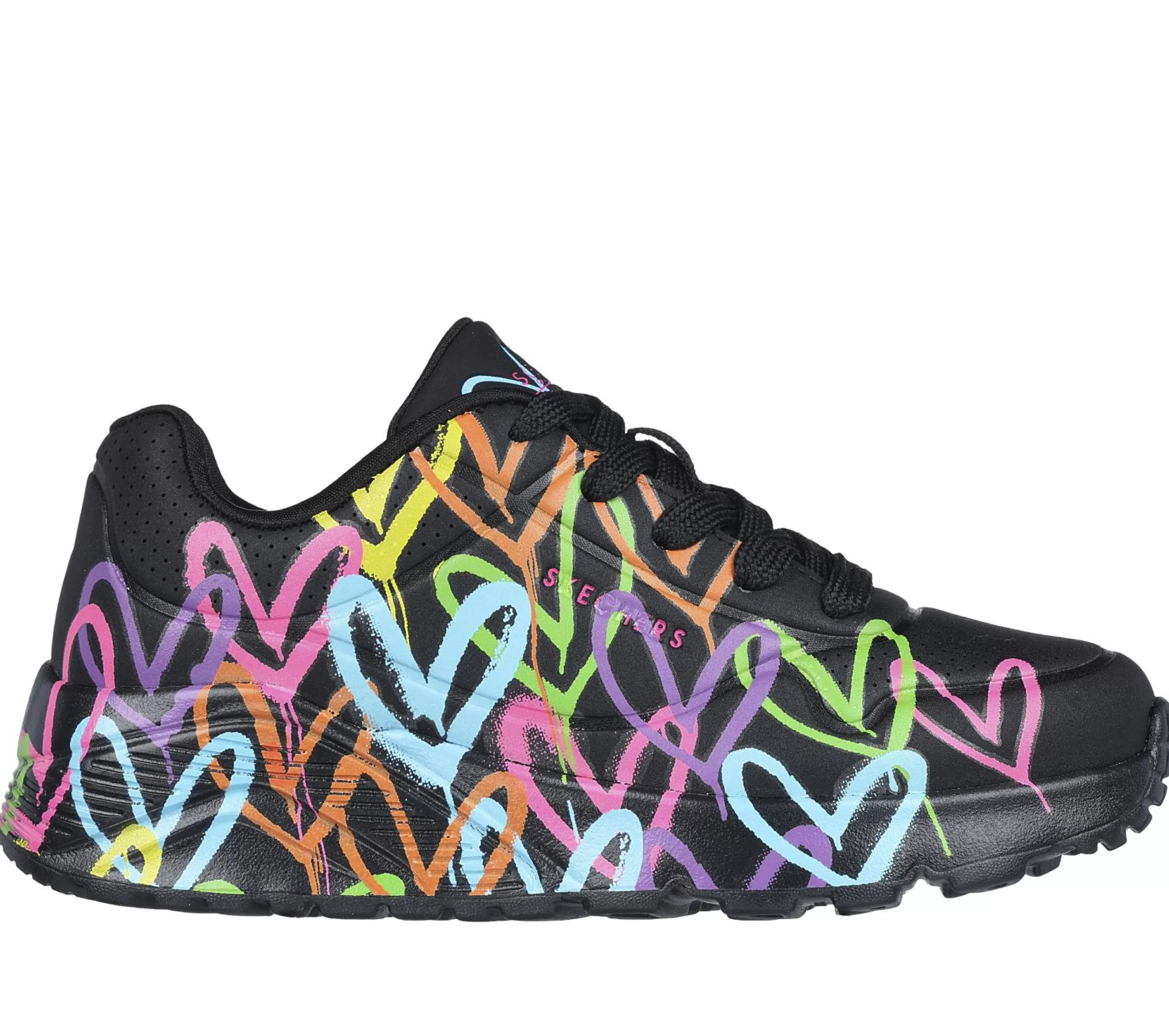 SKECHERS Sneakers^JGoldcrown: Uno Lite - Spread The Love ZWART / MULTI