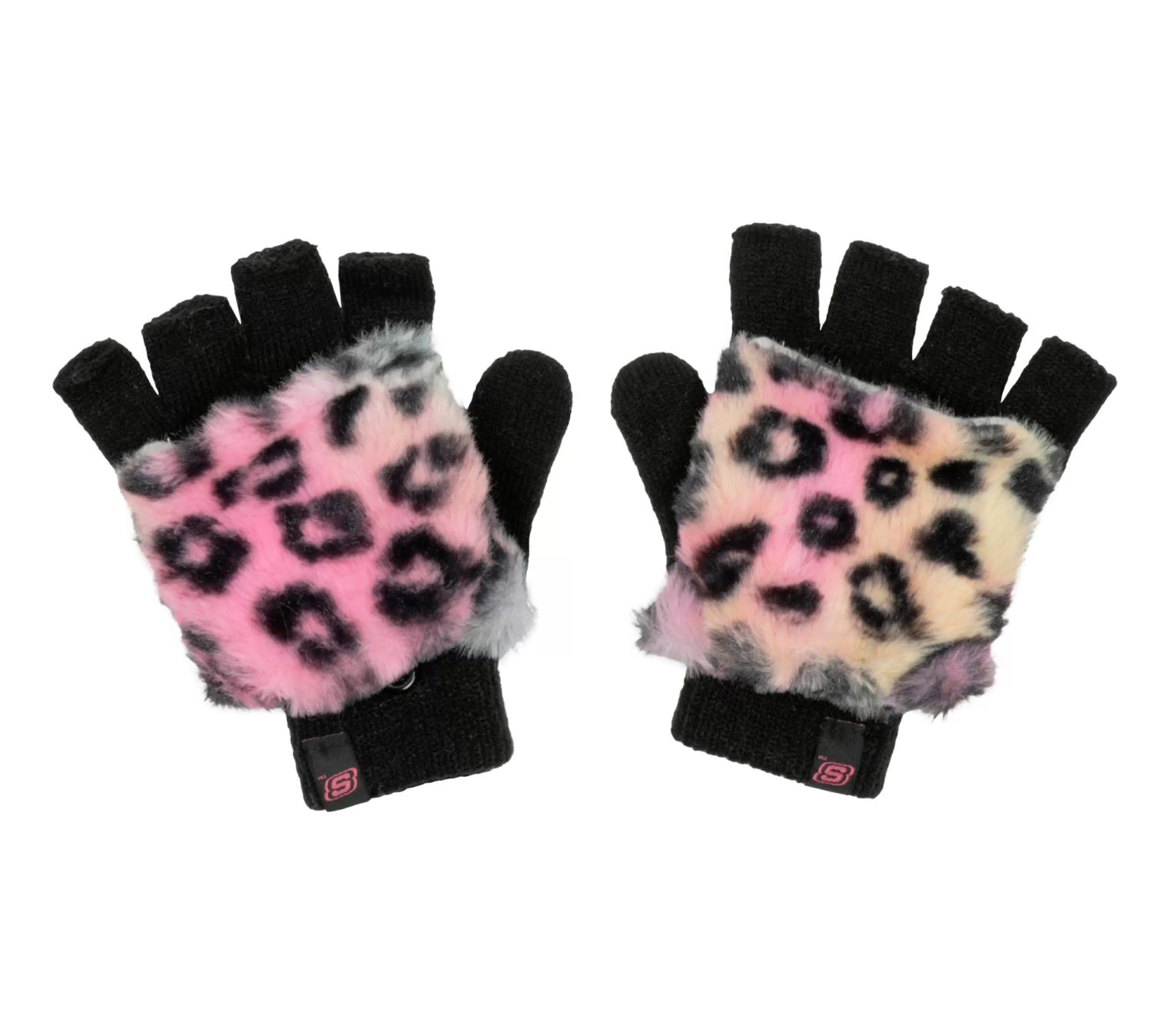 SKECHERS Winter Accessoires | Winter Accessoires^Leopard Kitty Faux Fur Mittens MULTI