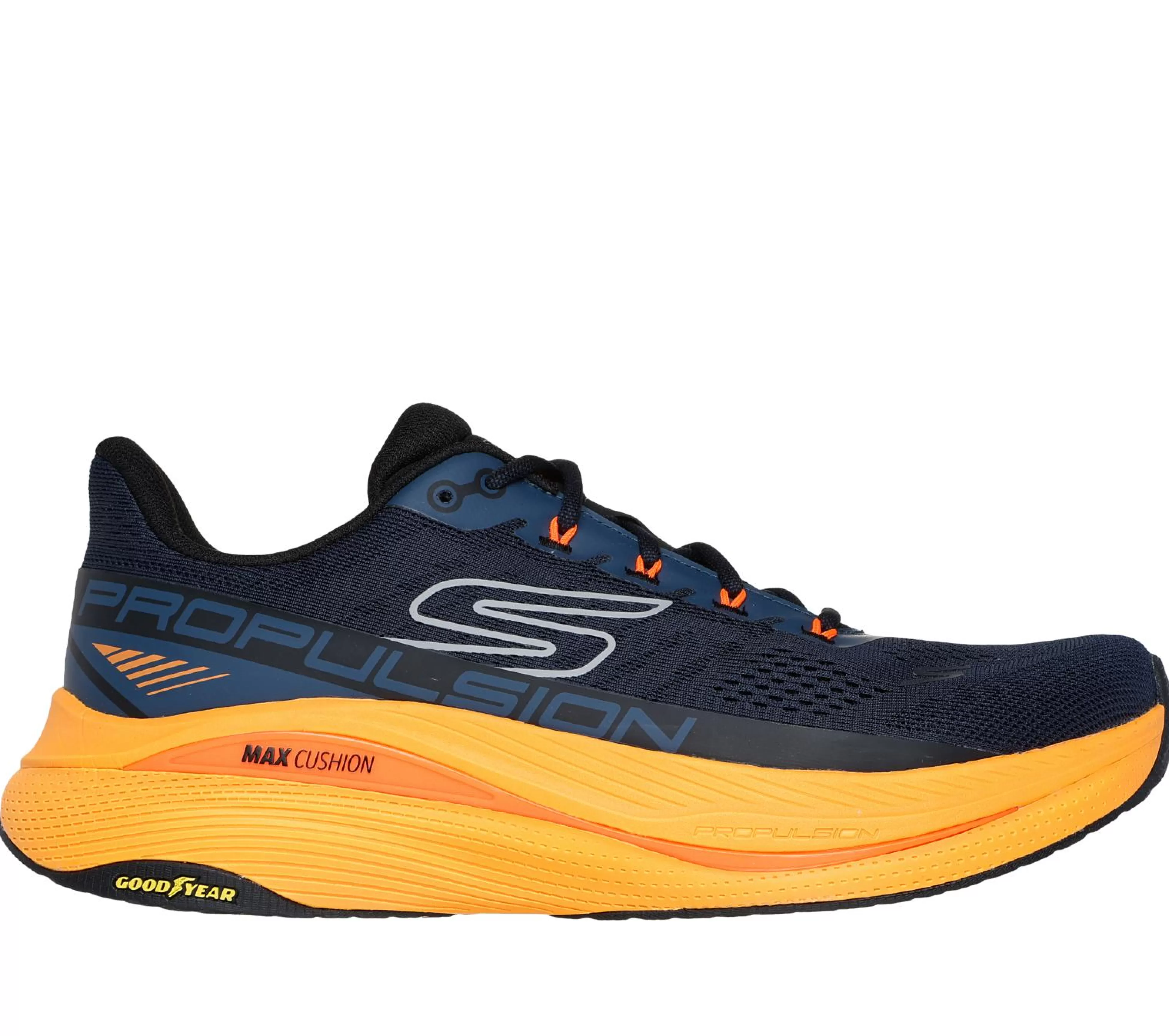 SKECHERS Veterschoenen | Sportieve Sneakers^Max Cushioning Propulsion MARINE / ORANJE