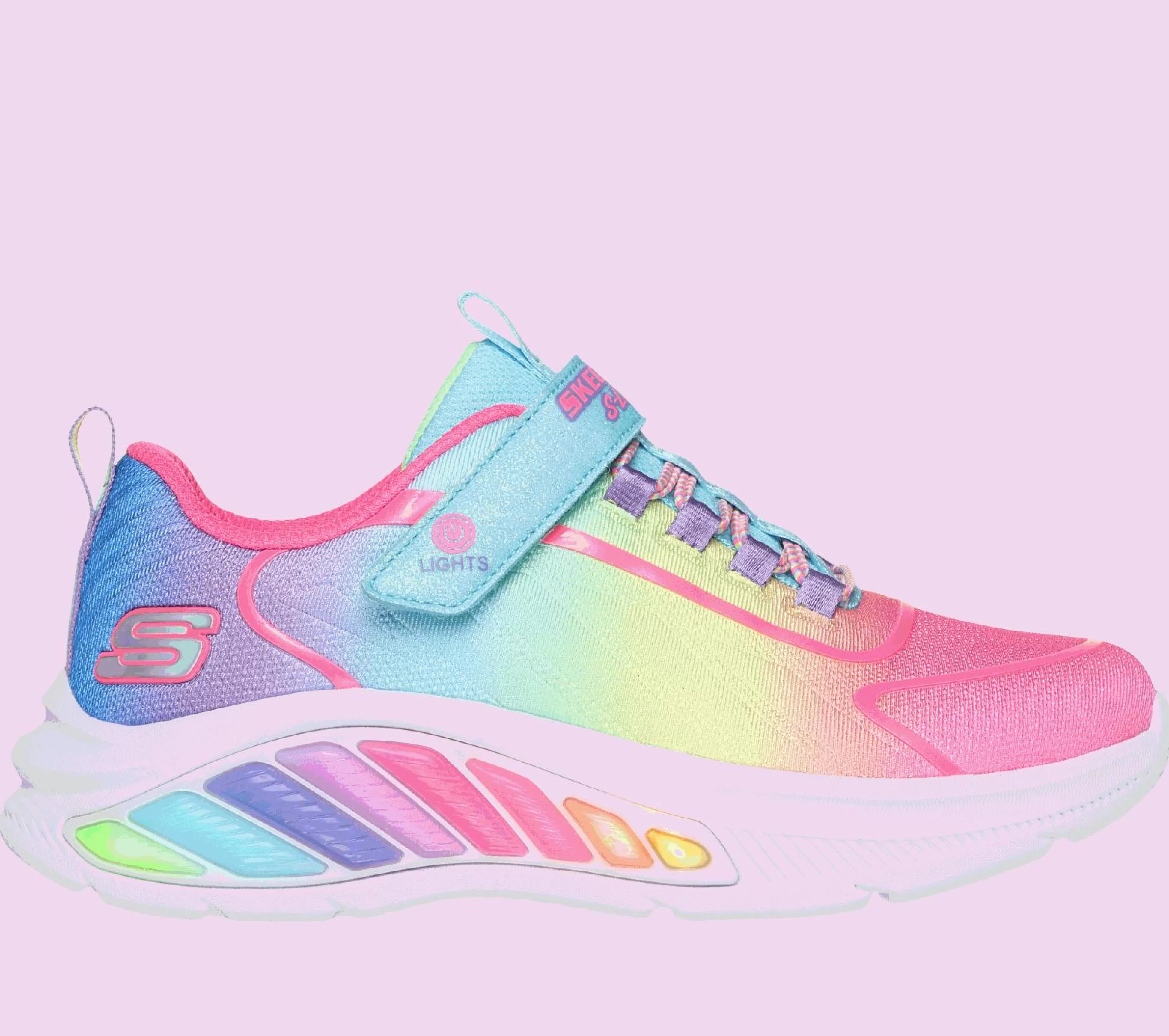 SKECHERS Lichtjes Schoenen | Instappers^Rainbow Cruisers TURKOOIS / MULTI