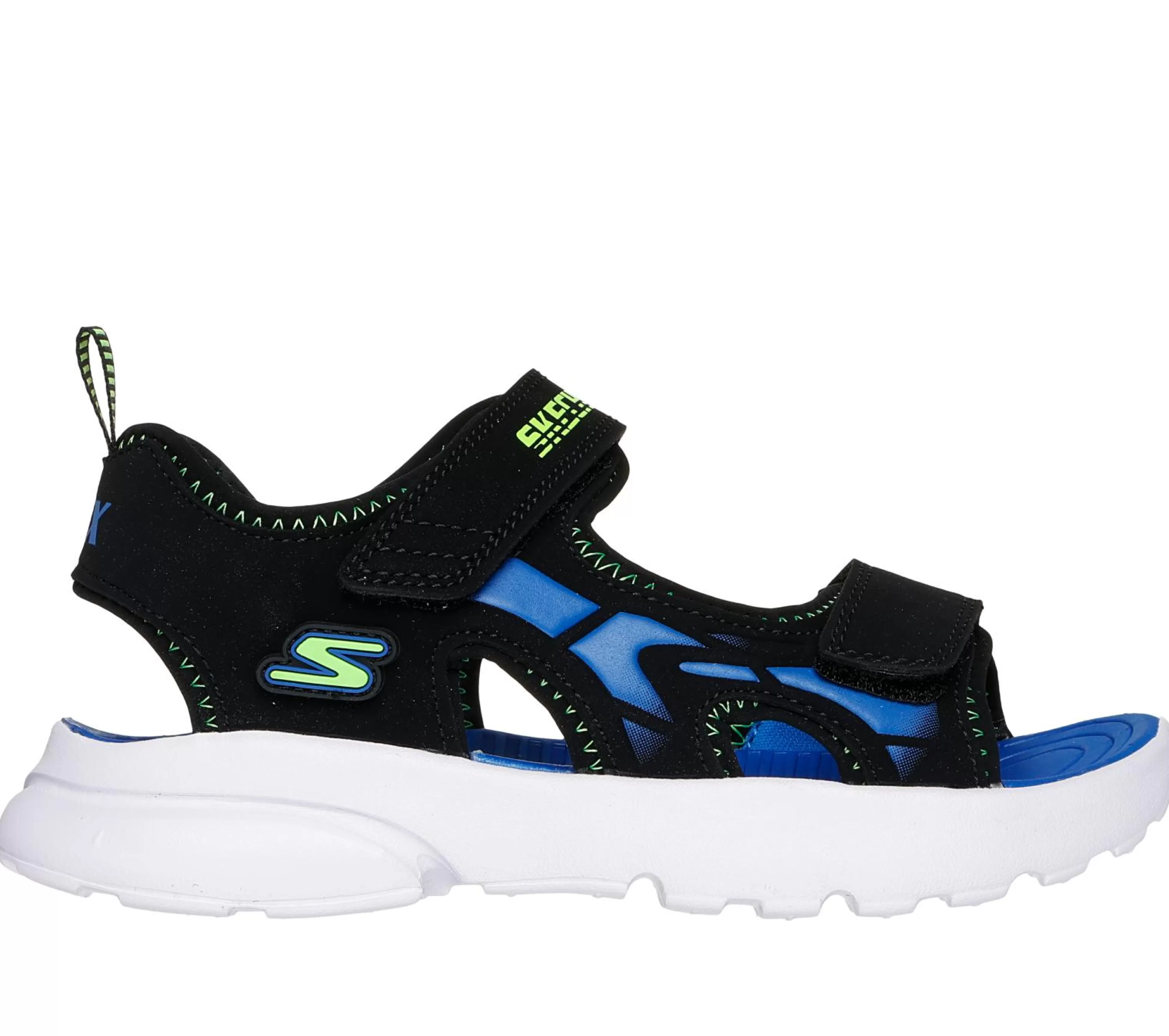 SKECHERS Sandalen^Razor Splash - Aqua Buddies ZWART / BLAUW / LIMOEN